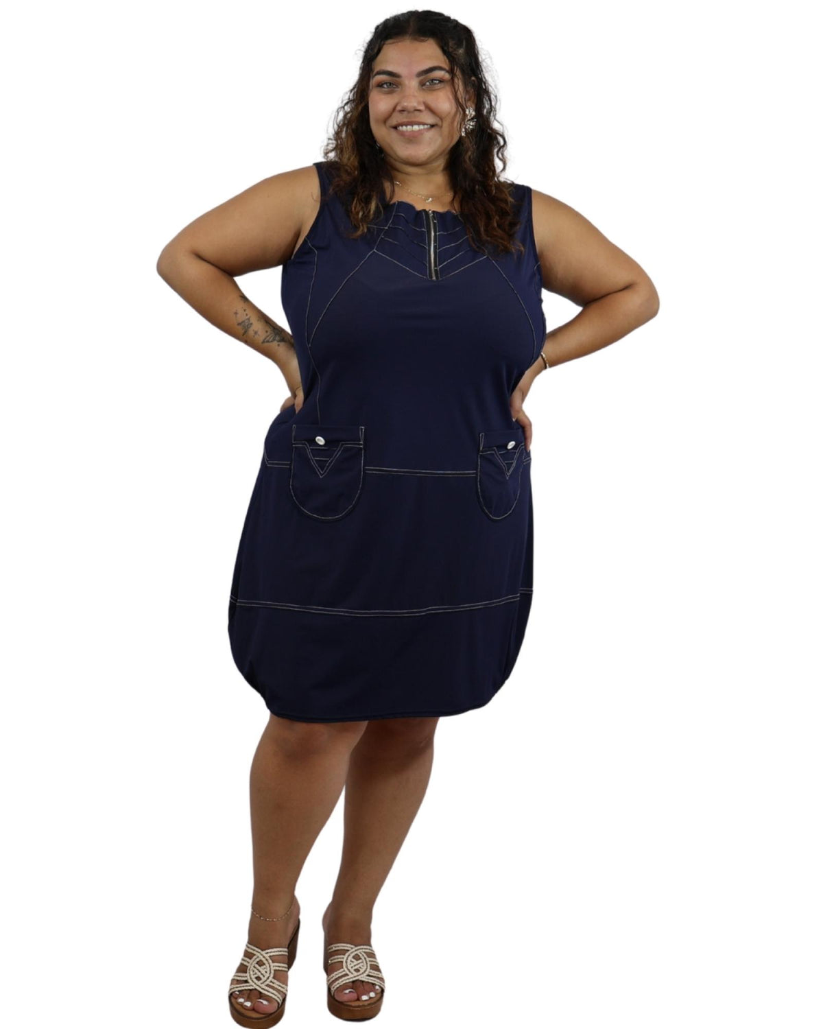 A Robe casual Stéfanie Taille 46-48 / 50-52 / 56-58 - Santa Mode - vue 4