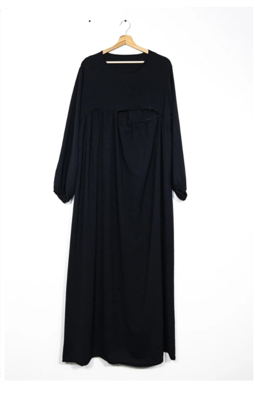 Abaya d’allaitement grandes tailles noire Modèle Labane - Santa Mode - vue 2