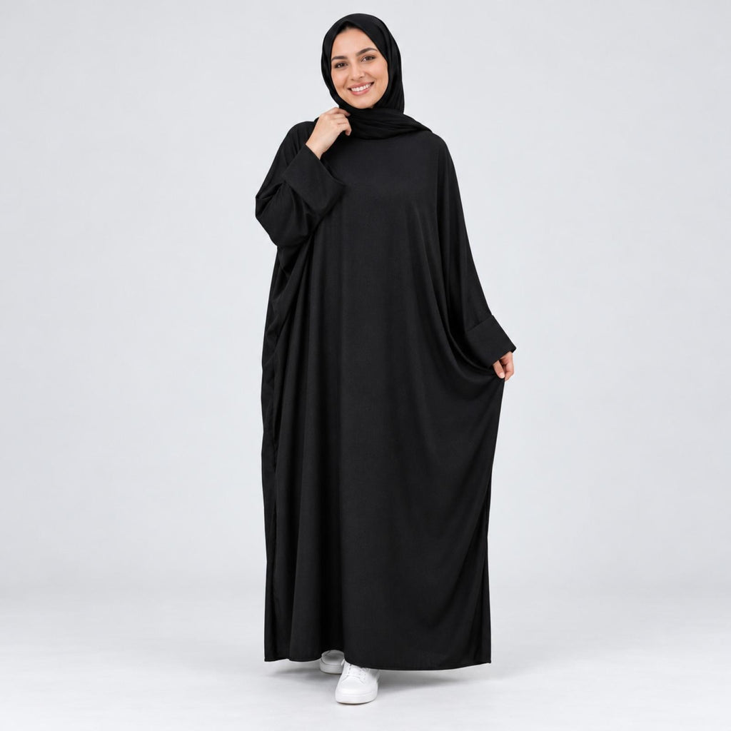 Abaya Leya TU du 36 au 54 (noir, vert, bleu, blanc, beige)