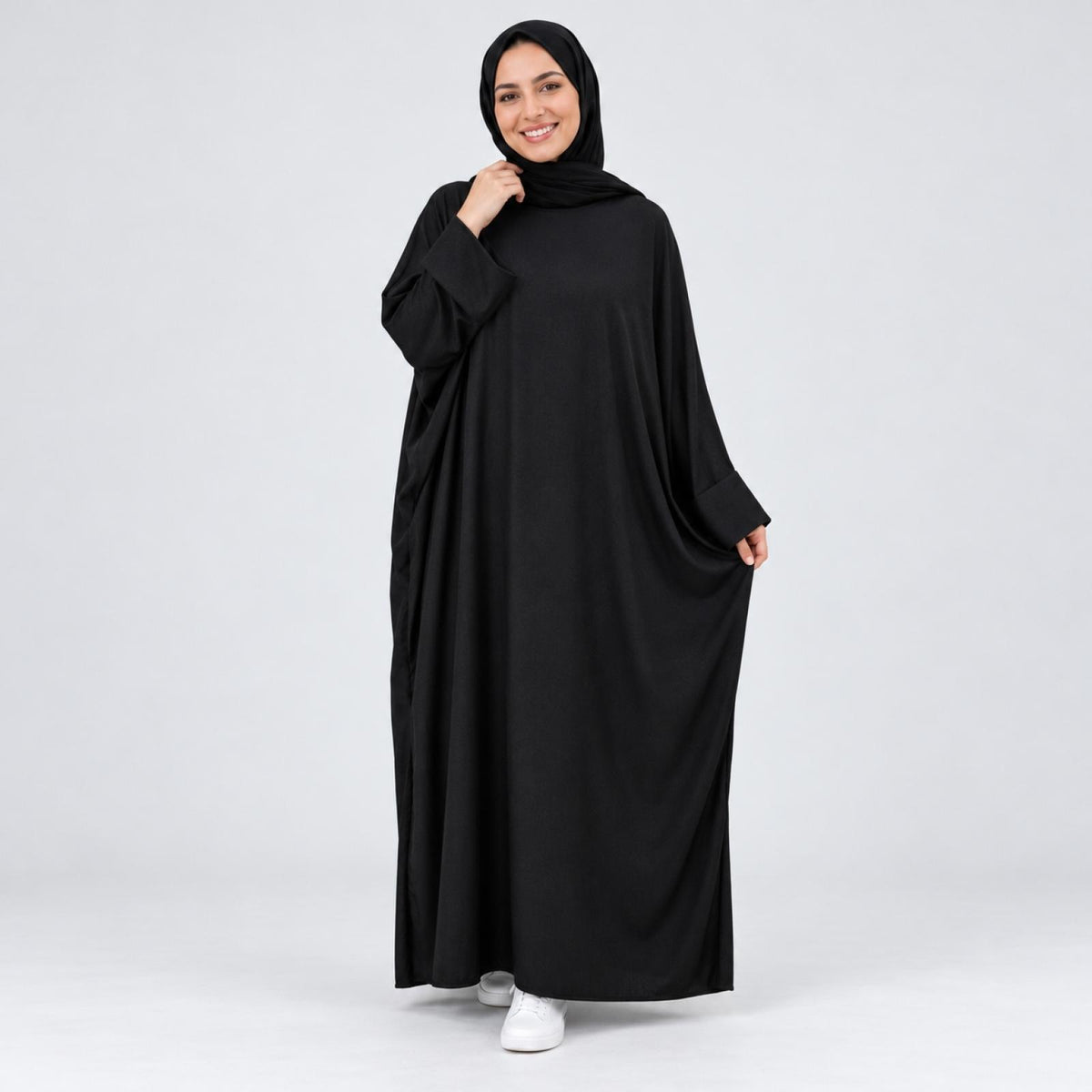 Abaya Leya TU du 36 au 54 (noir, vert, bleu, blanc, beige)