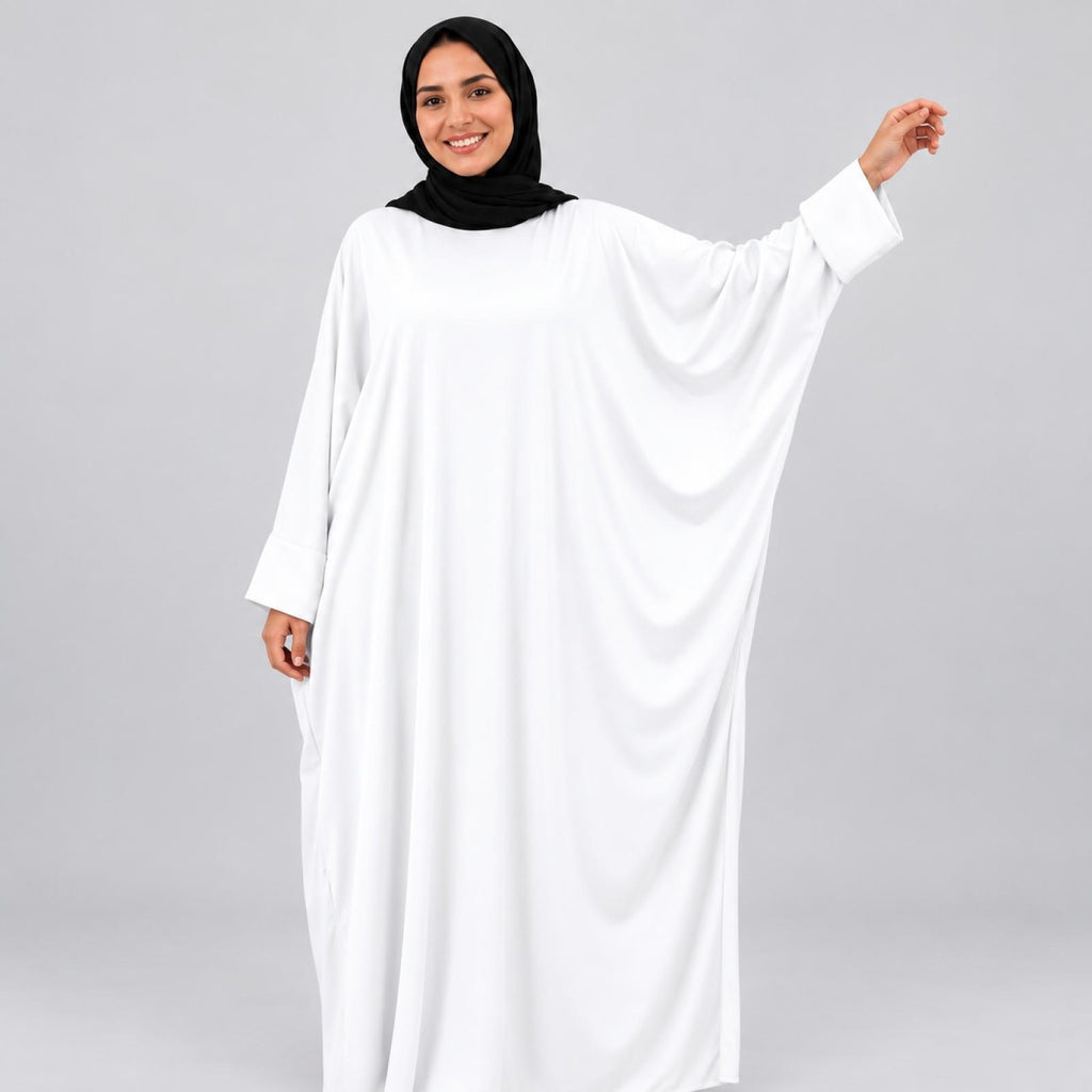Abaya Leya TU du 36 au 54 (noir, vert, bleu, blanc, beige) - vue 10
