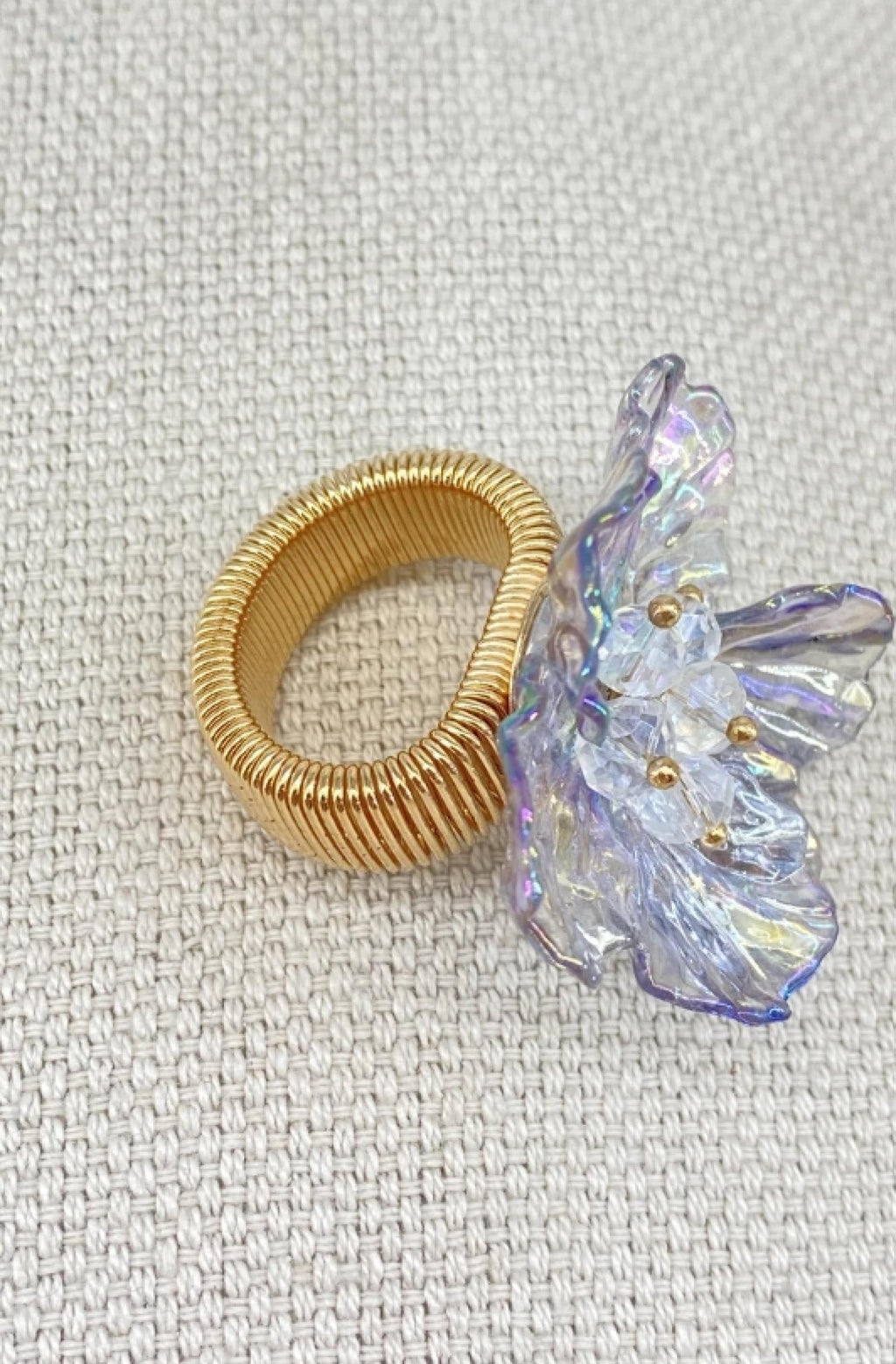 Bague de fantaisie Fleur de glace acier inoxydable - vue 2