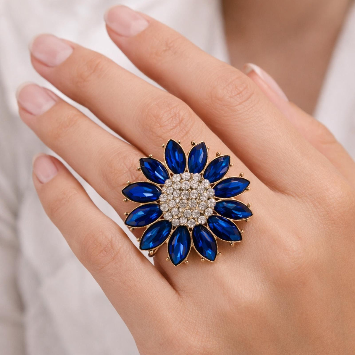 Bague Fleur Saphir