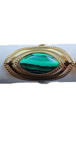 Bague Samara acier inoxydable vert émeraude