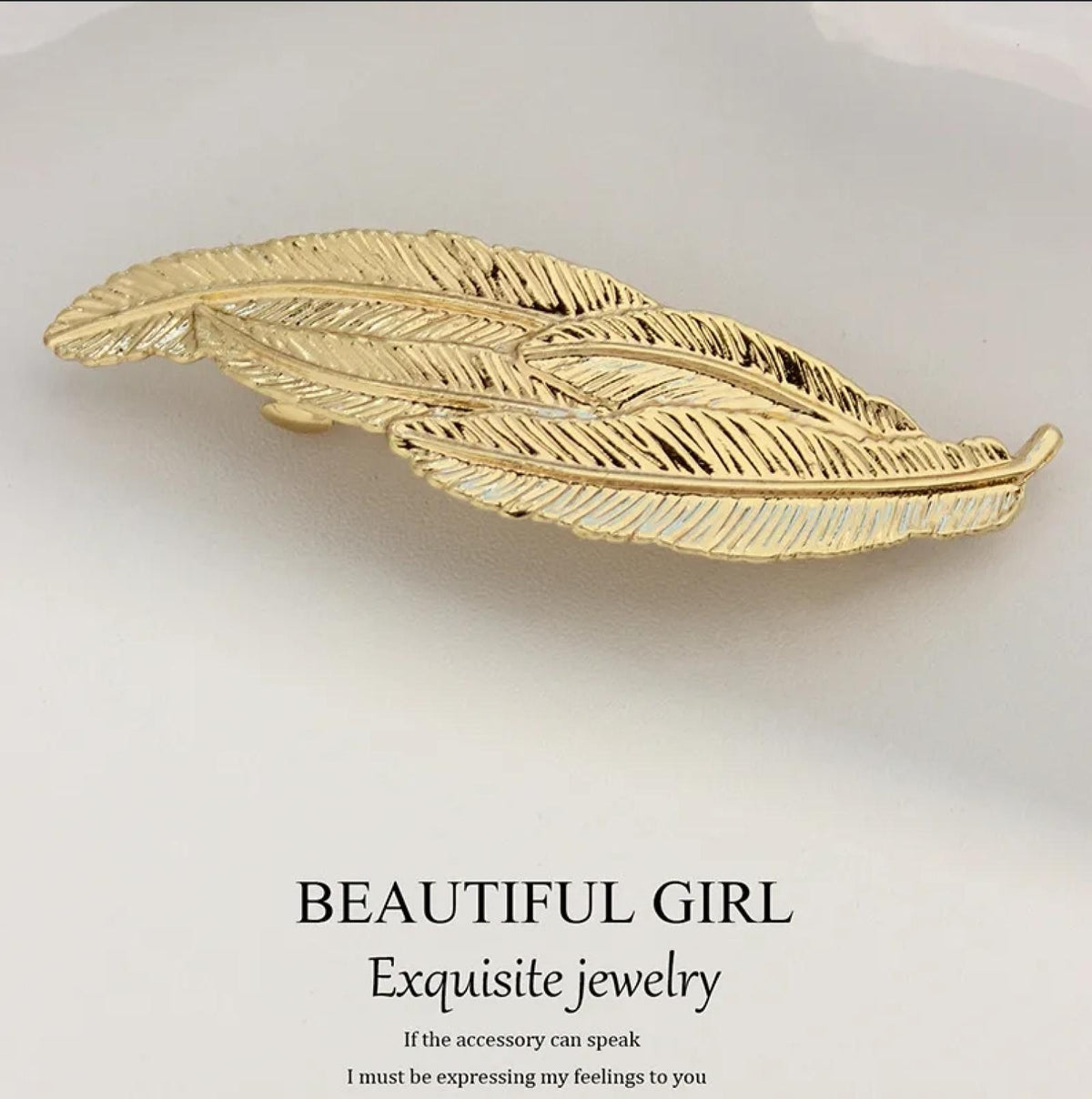 Barrette Quatre Feuilles Dorées - Santa Mode