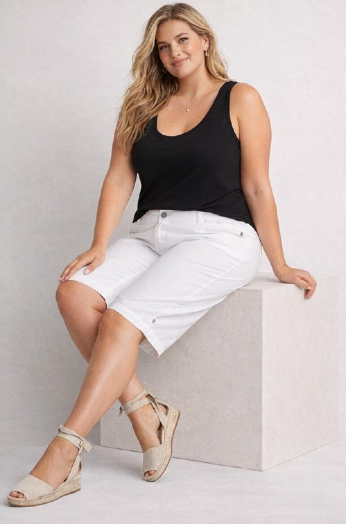 Bermuda Betty Blanc Taille 48