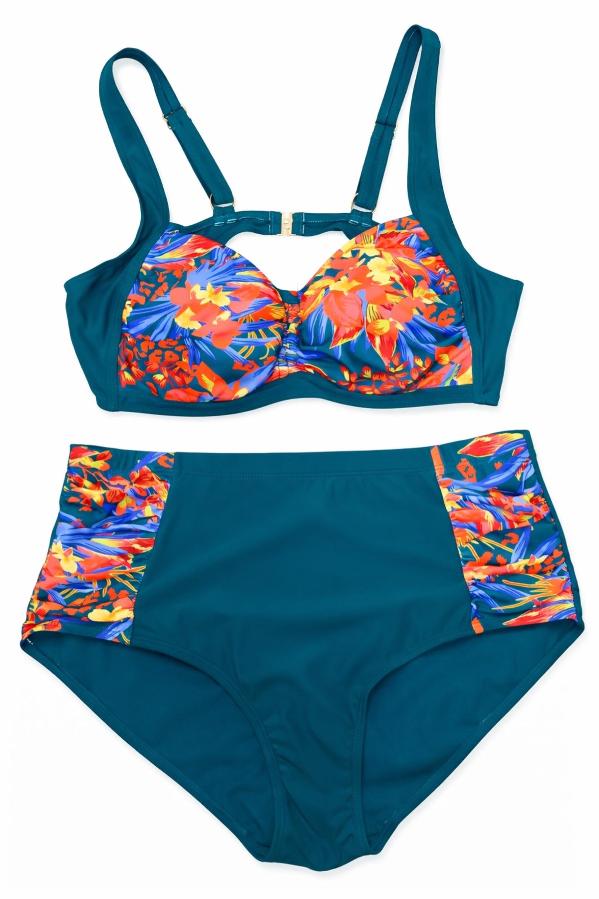 Bikini grandes tailles fleuri Modèle Blanes - vue 2