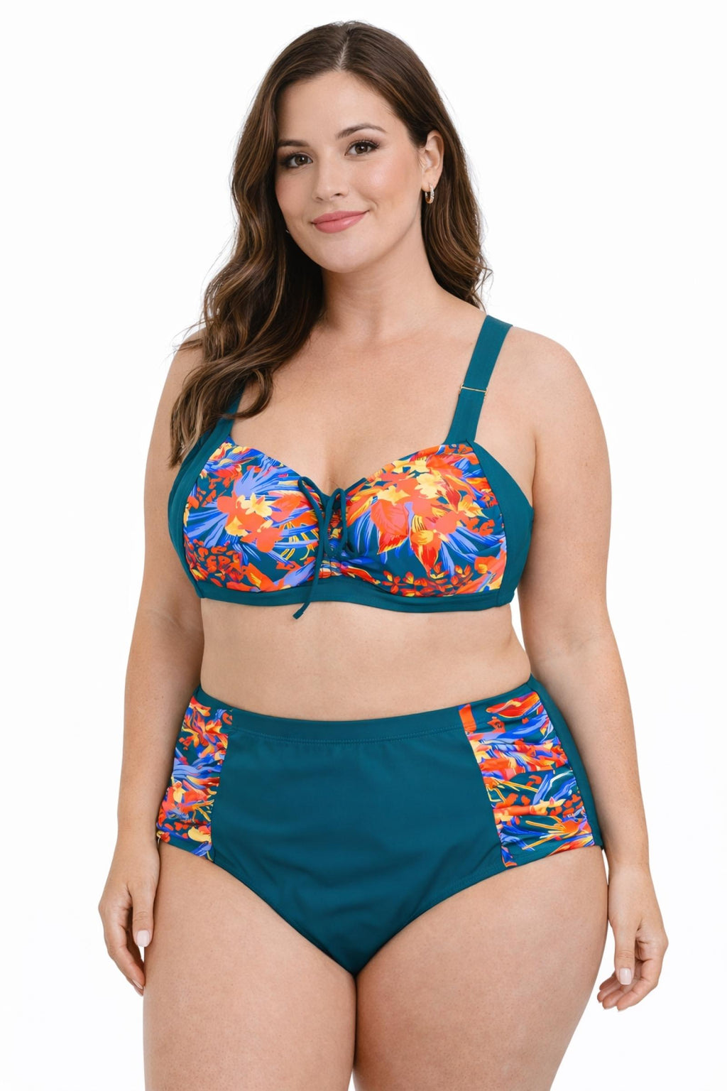 Bikini grandes tailles fleuri Modèle Blanes - vue 3