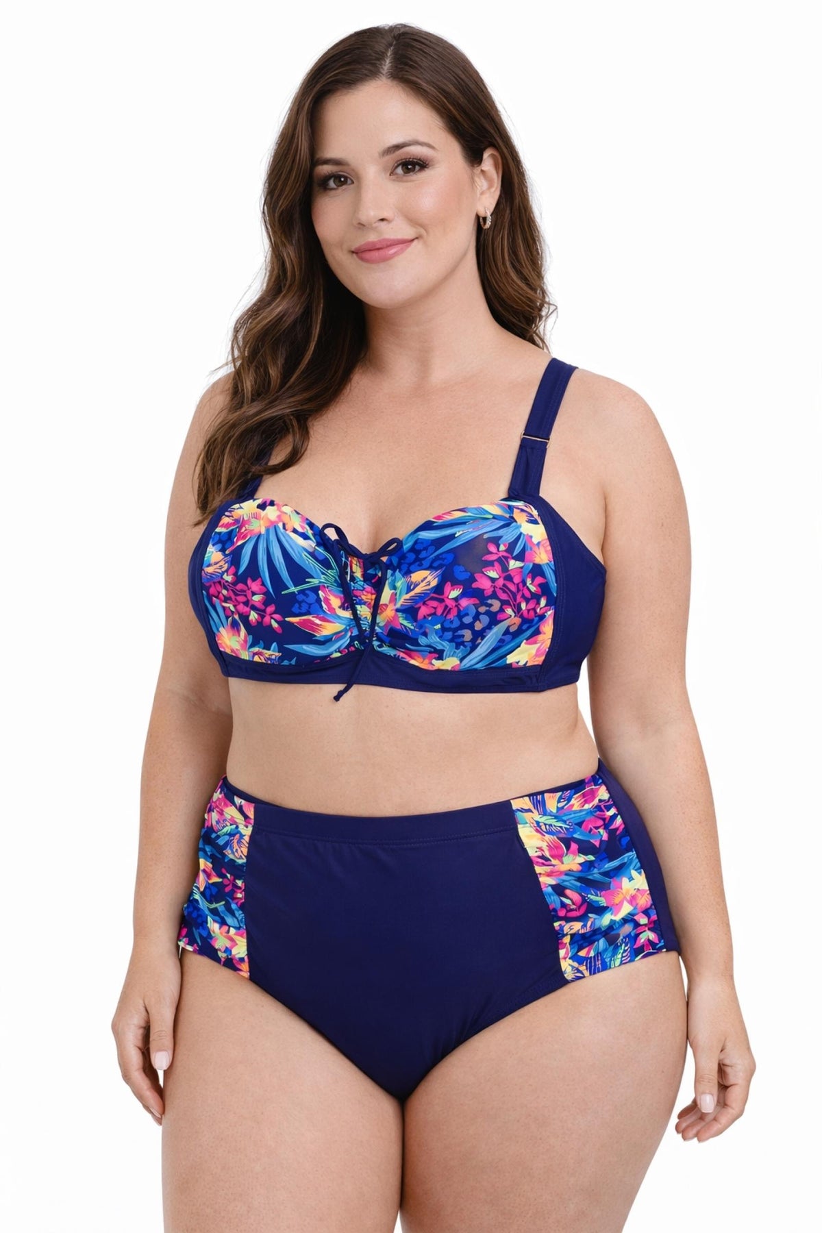 Bikini grandes tailles fleuri Modèle Blanes - vue 4