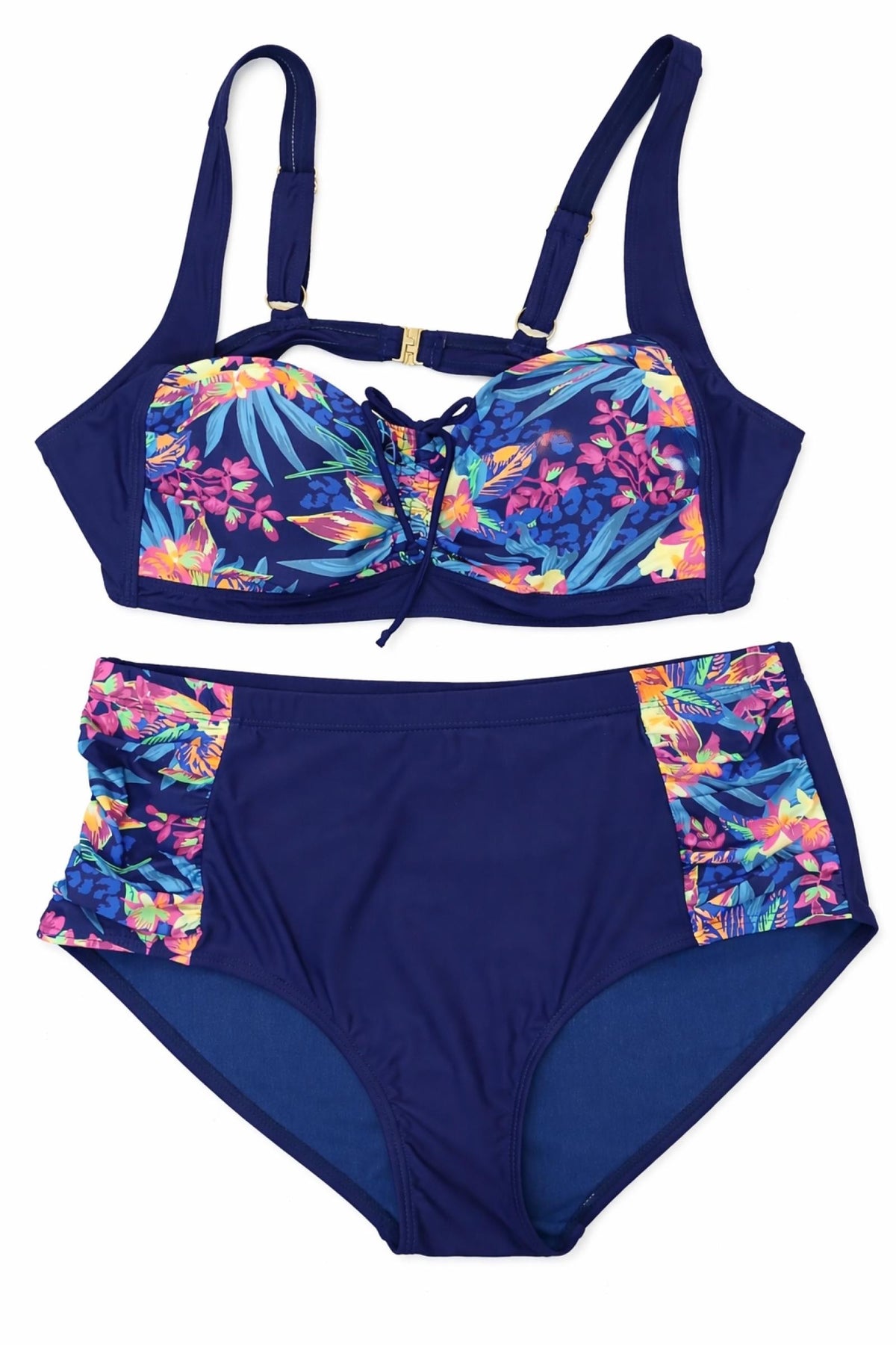 Bikini grandes tailles fleuri Modèle Blanes - vue 5