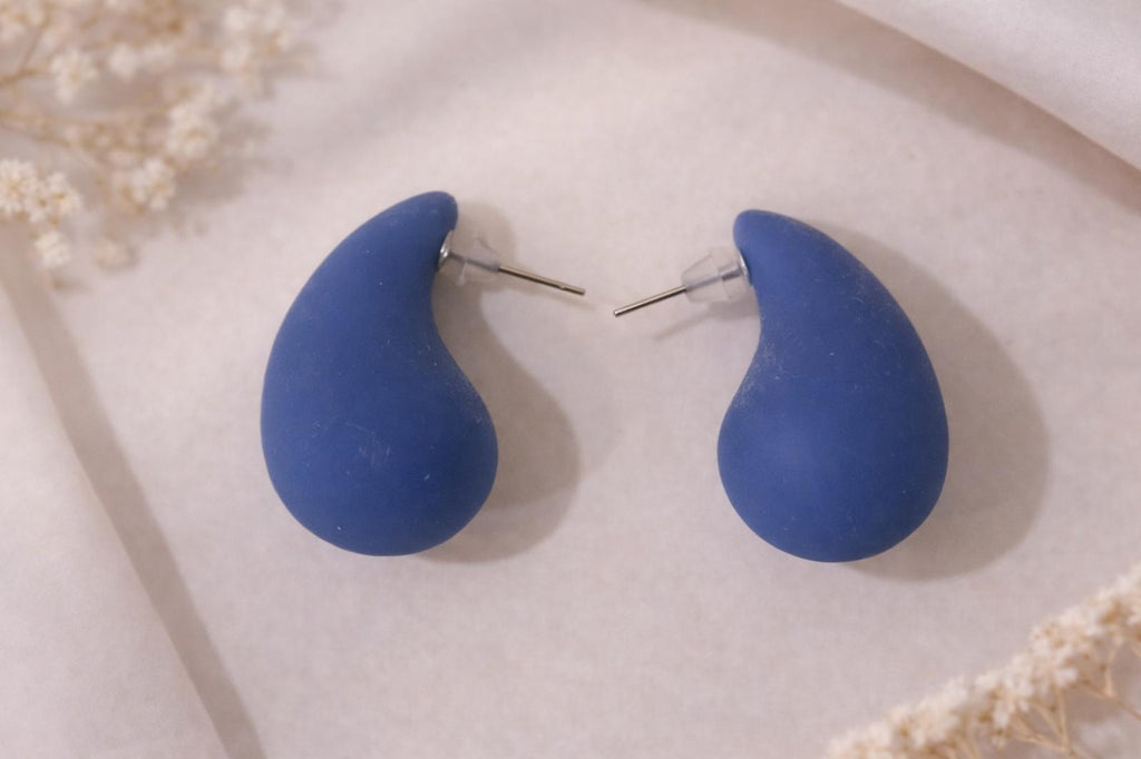 Boucles d'oreilles Goutte d'Eau Couleur Bleu Foncé