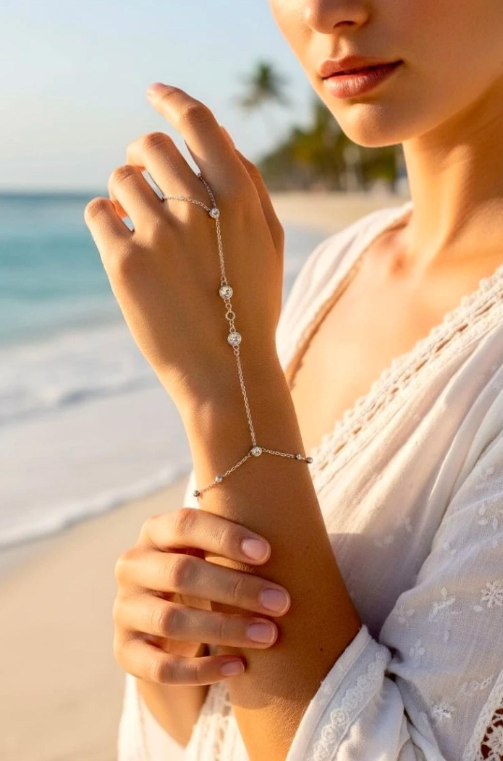 Bracelet Lien Argenté acier inoxydable