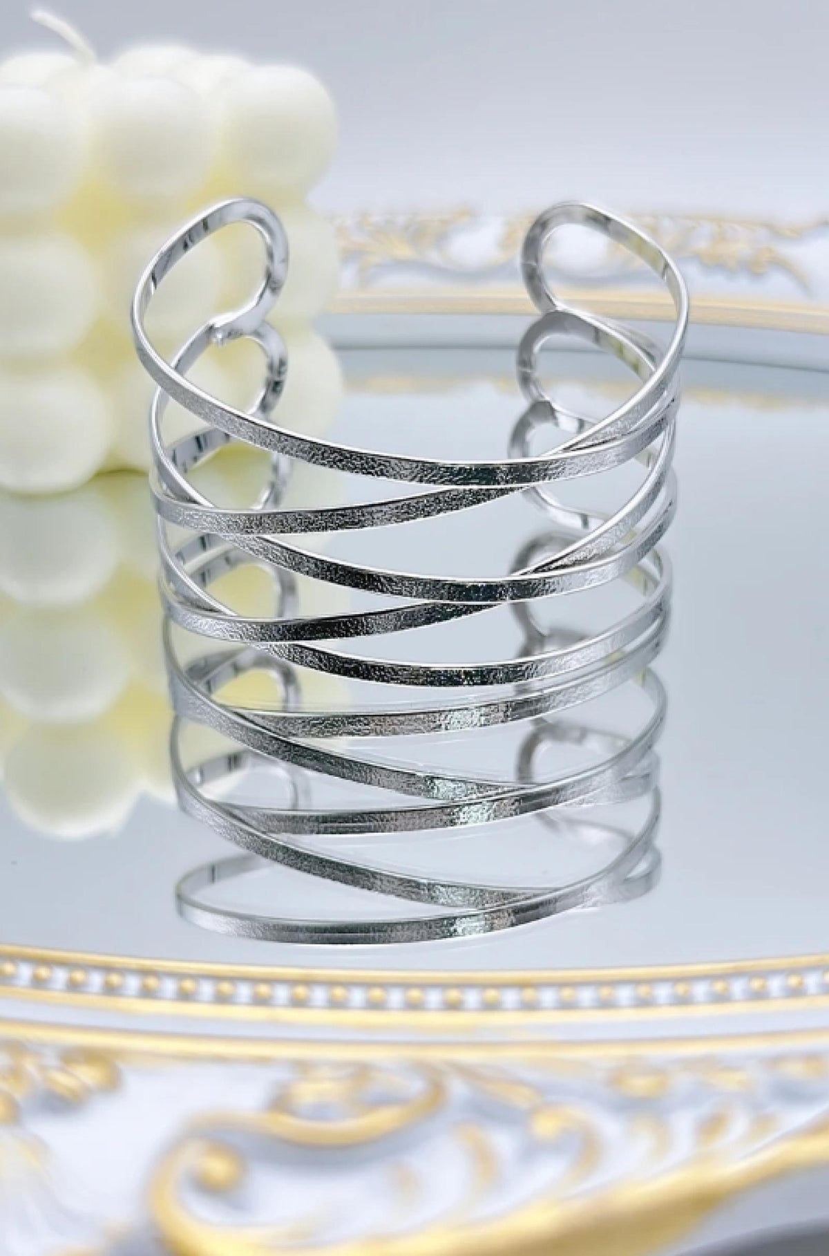 Bracelet Ligne Argenté acier inoxydable - vue 2