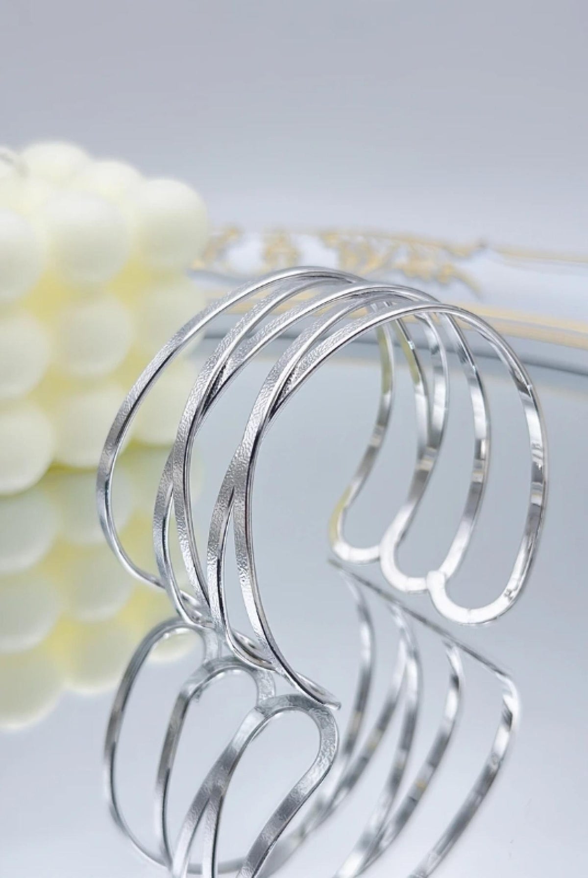 Bracelet Ligne Argenté acier inoxydable - vue 3