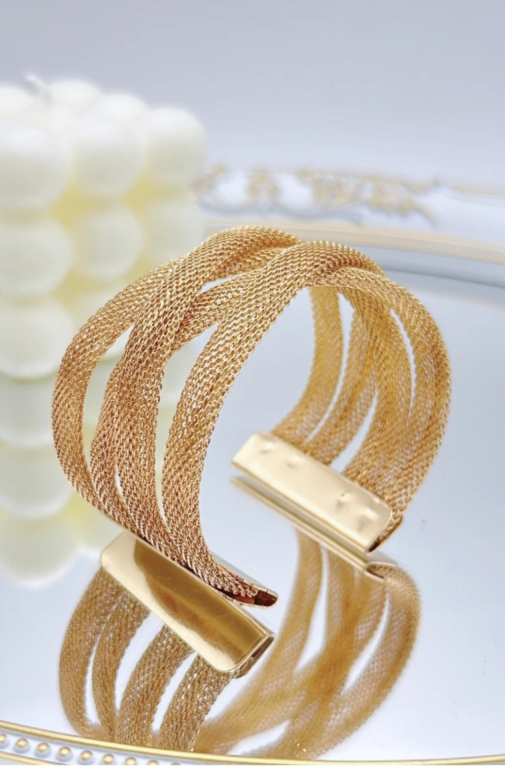 Bracelet maille doré acier inoxydable
