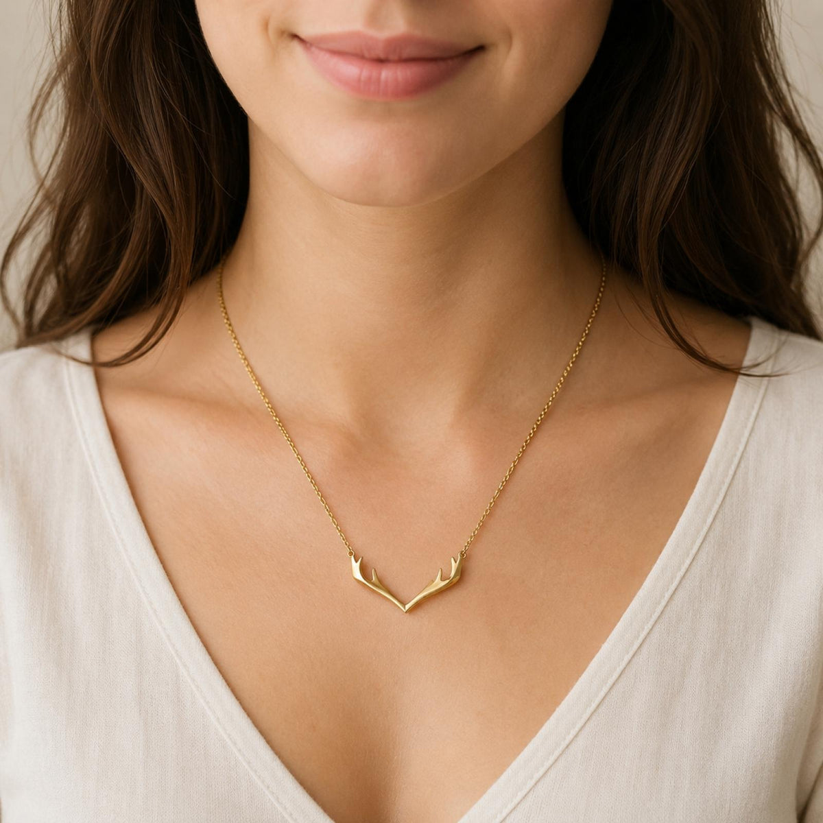 Collier Cerf Doré