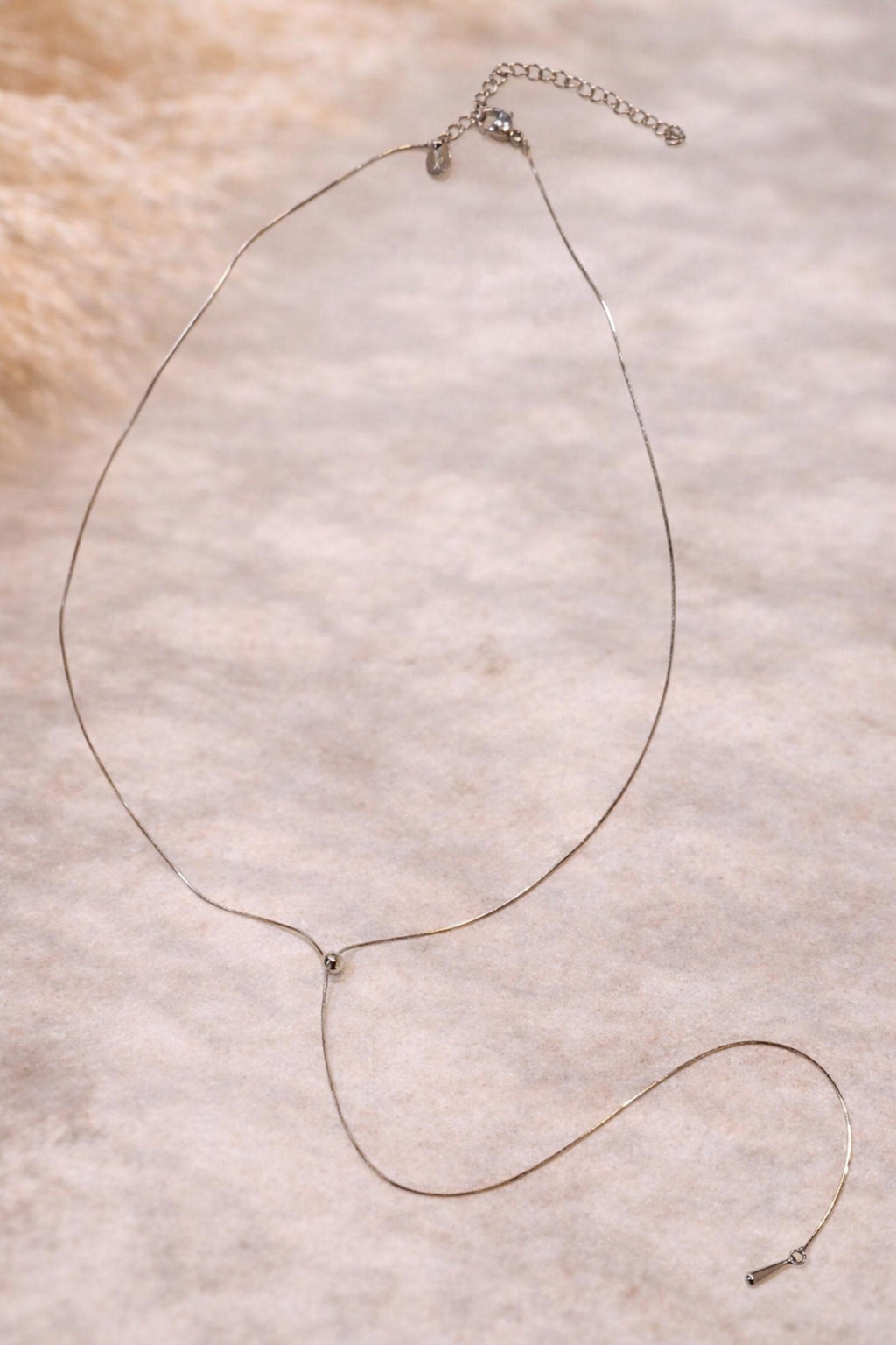 Collier Fine Chaîne Argentée Ajustable - vue 2