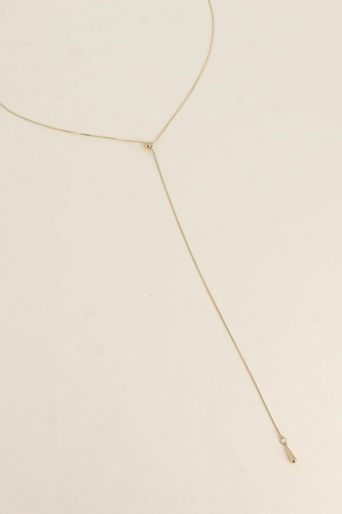 Collier Long Ajustable Doré