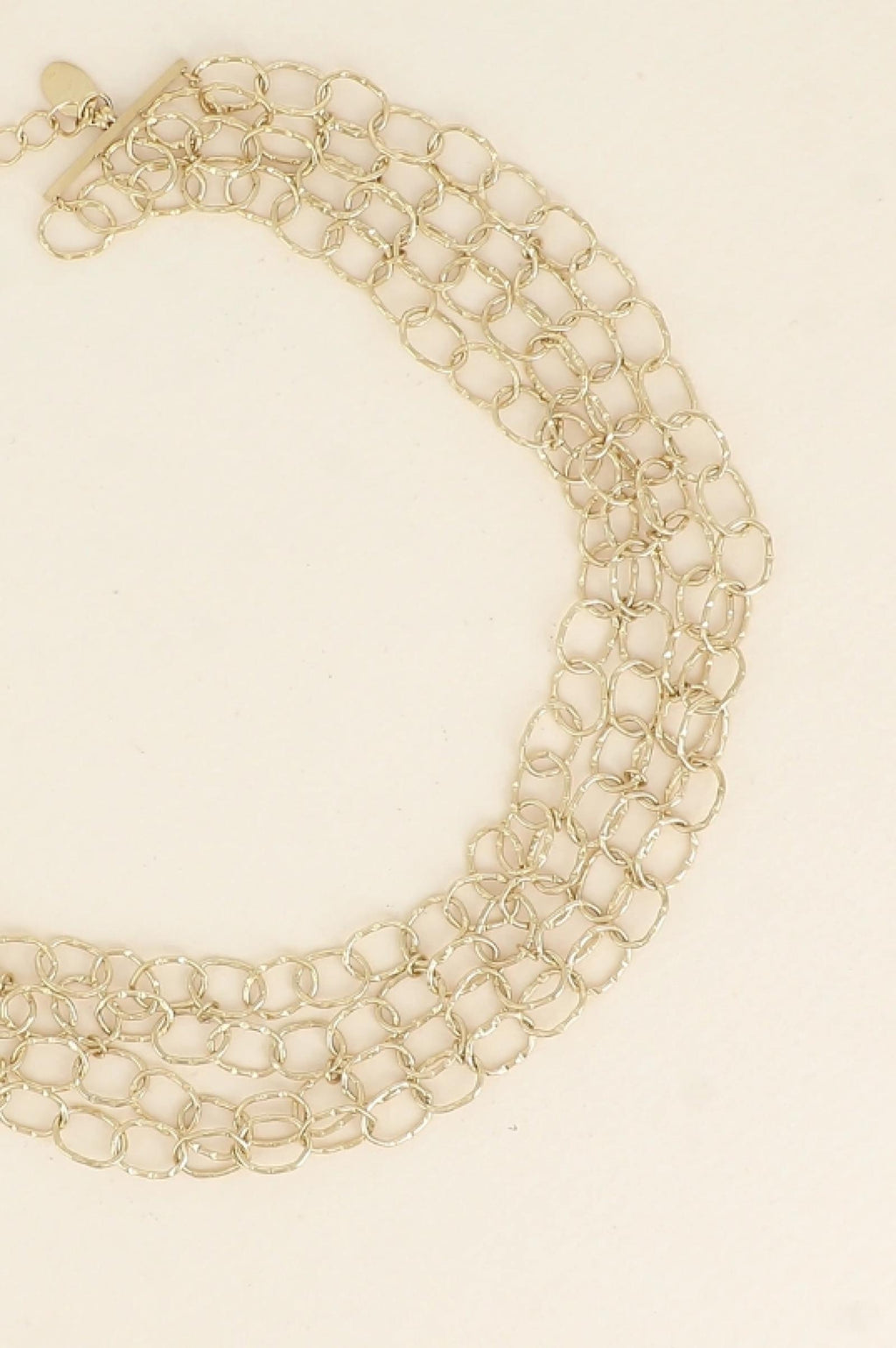 Collier Ras de Cou Multi-Chaînes Doré