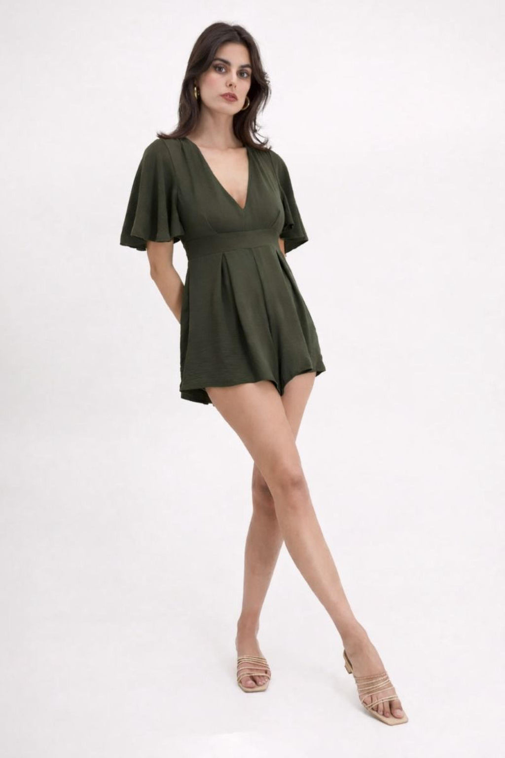 Combinaison courte femme verte - Modèle Genova