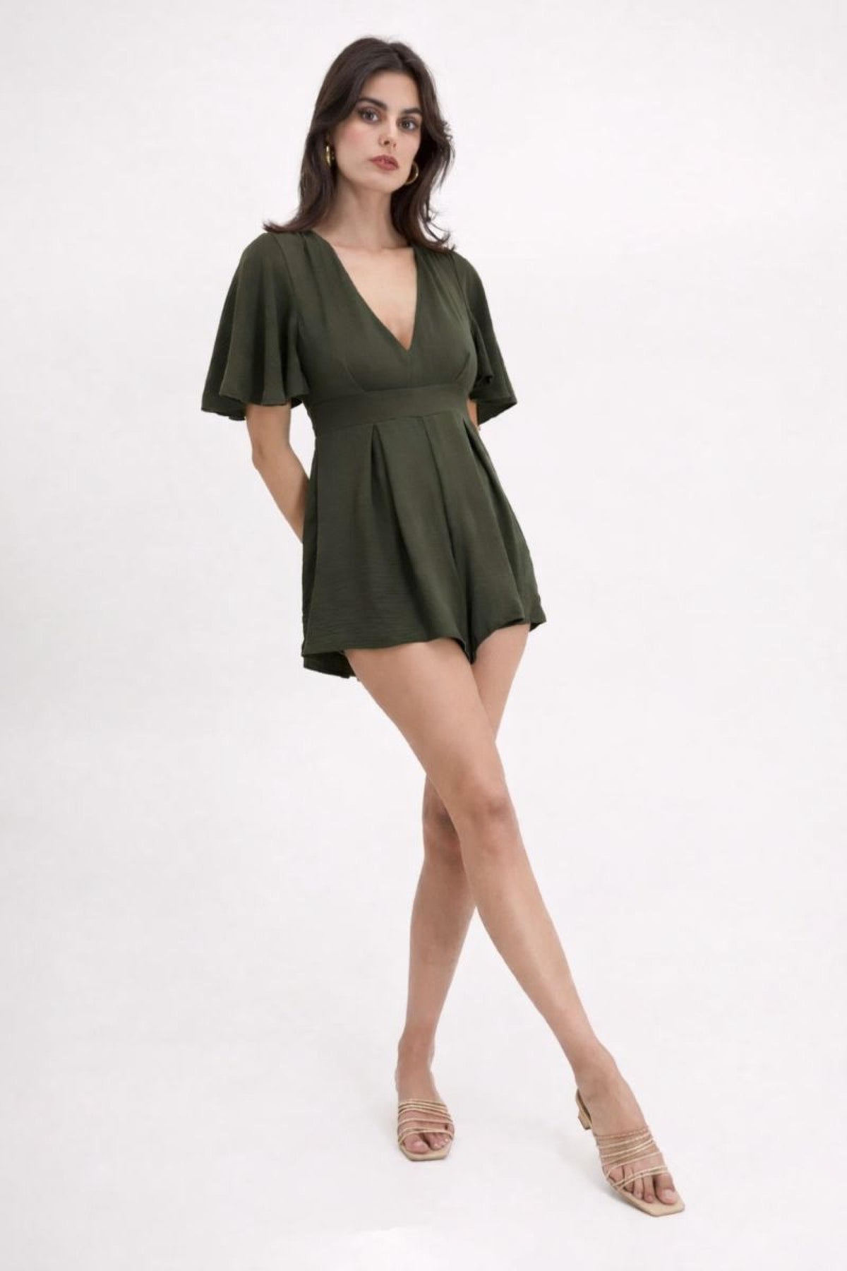 Combinaison courte femme verte - Modèle Genova
