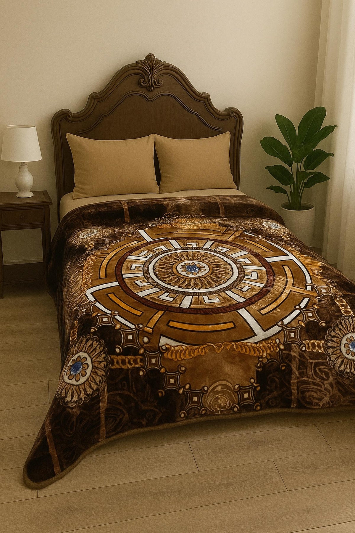 Couverture Premium Elite Brown en velour