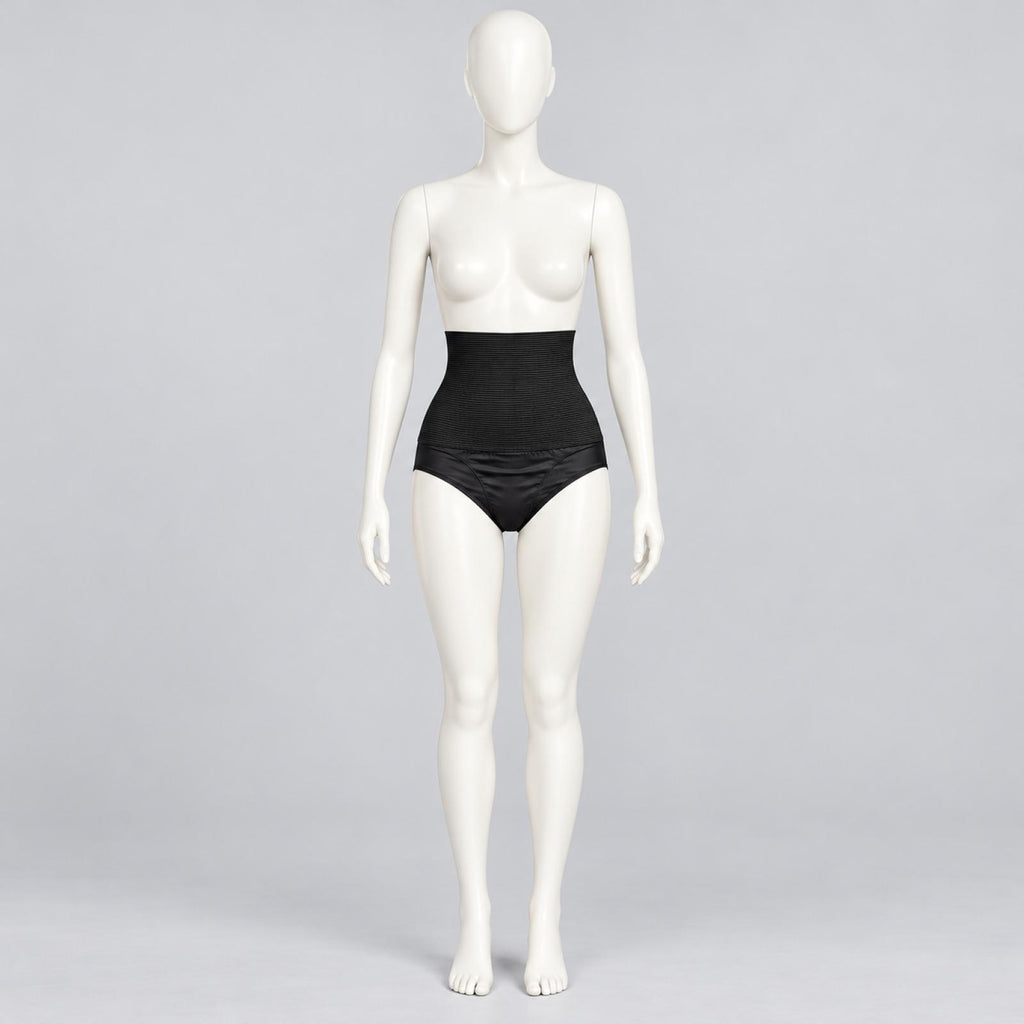Culotte gainante noire taille très haute Modèle Evana - vue 2