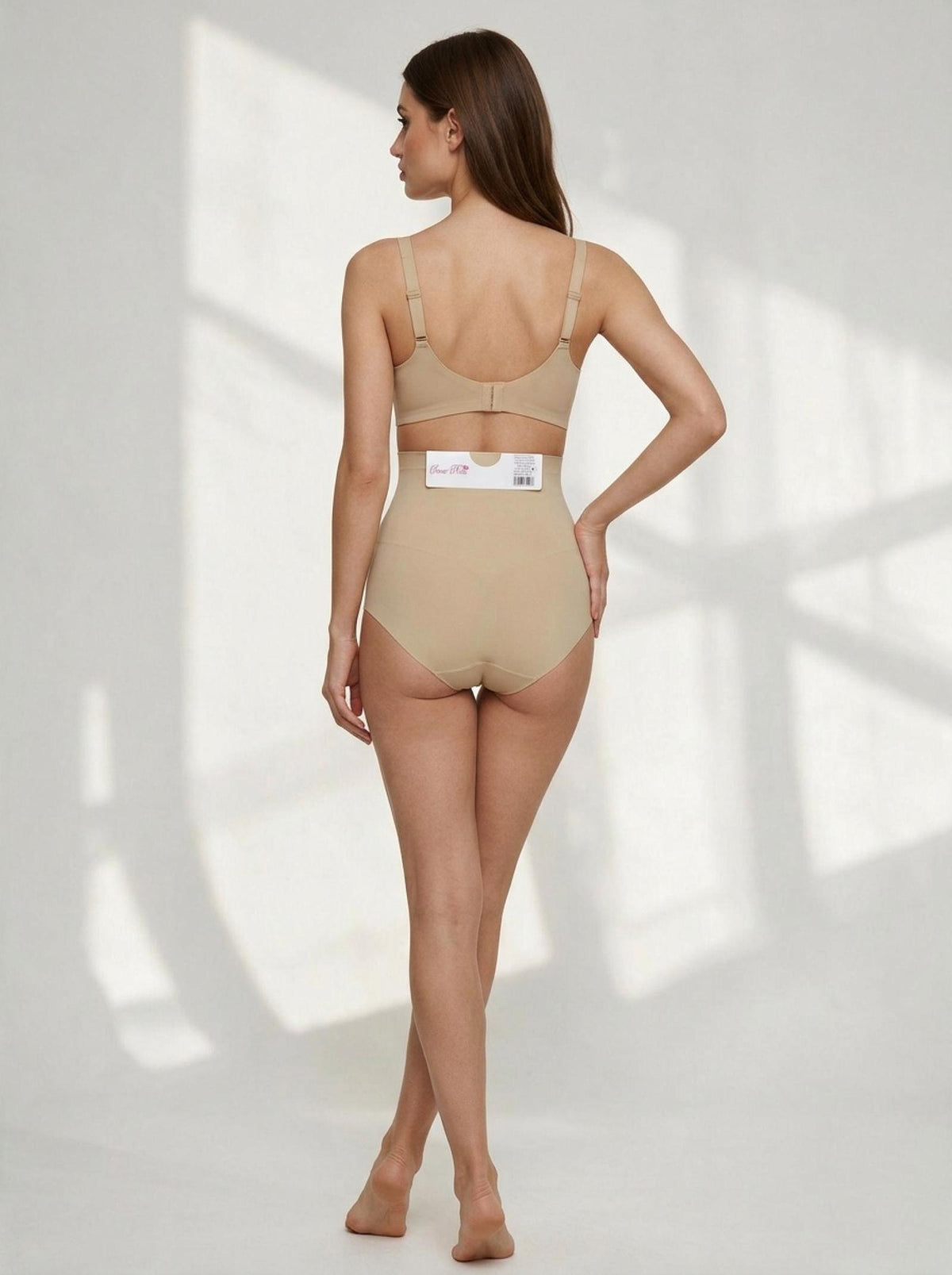 Culotte gainante taille haute beige - vue 2