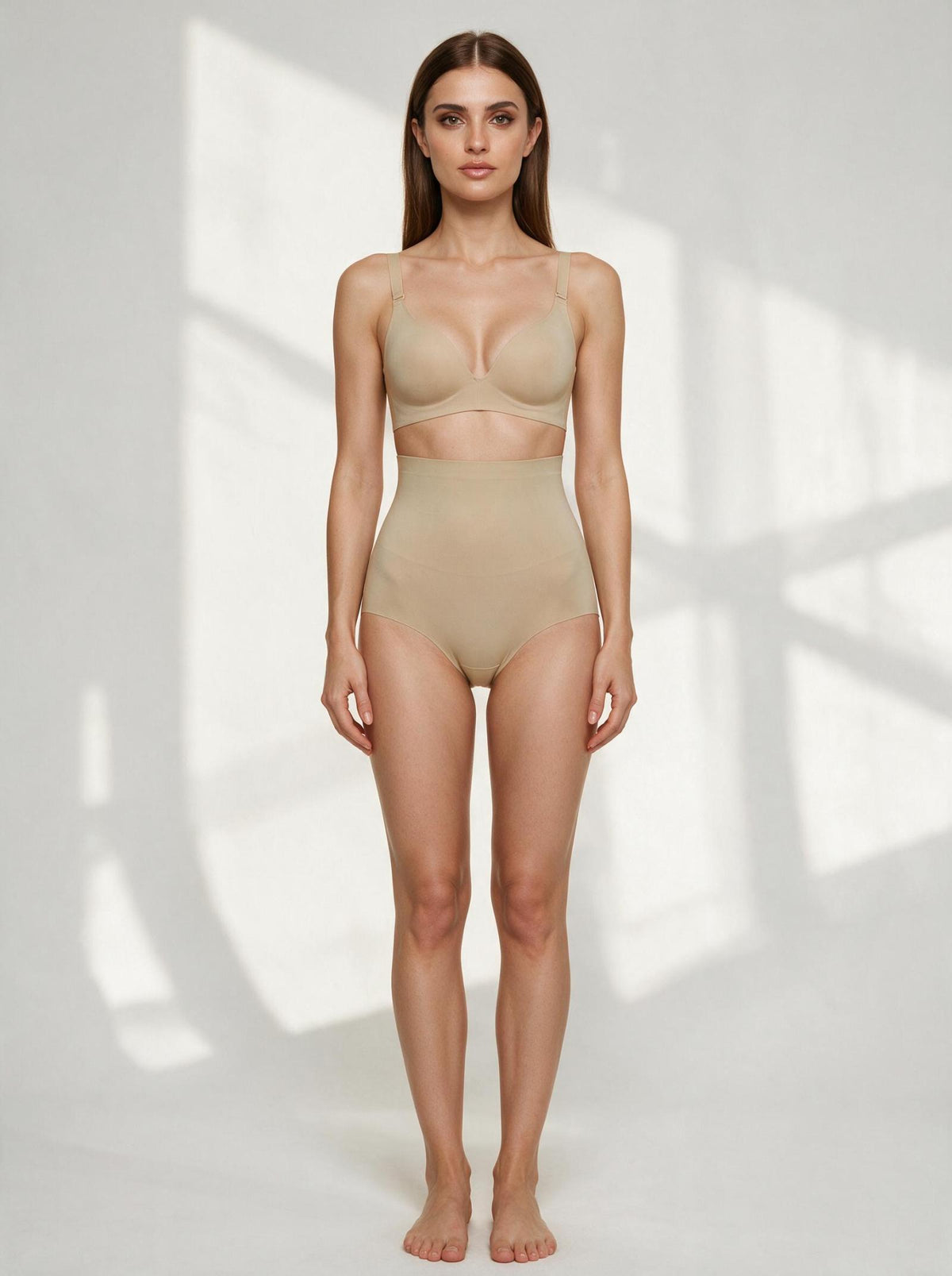 Culotte gainante taille haute beige - vue 7