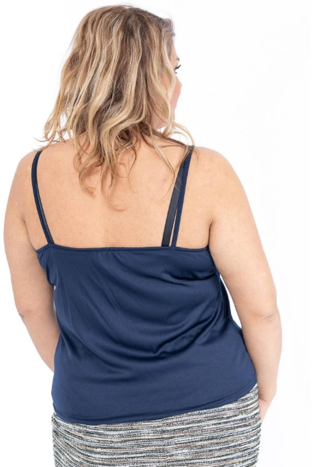 Débardeur femme grandes tailles bleu Modèle Ophélie - Santa Mode - vue 2