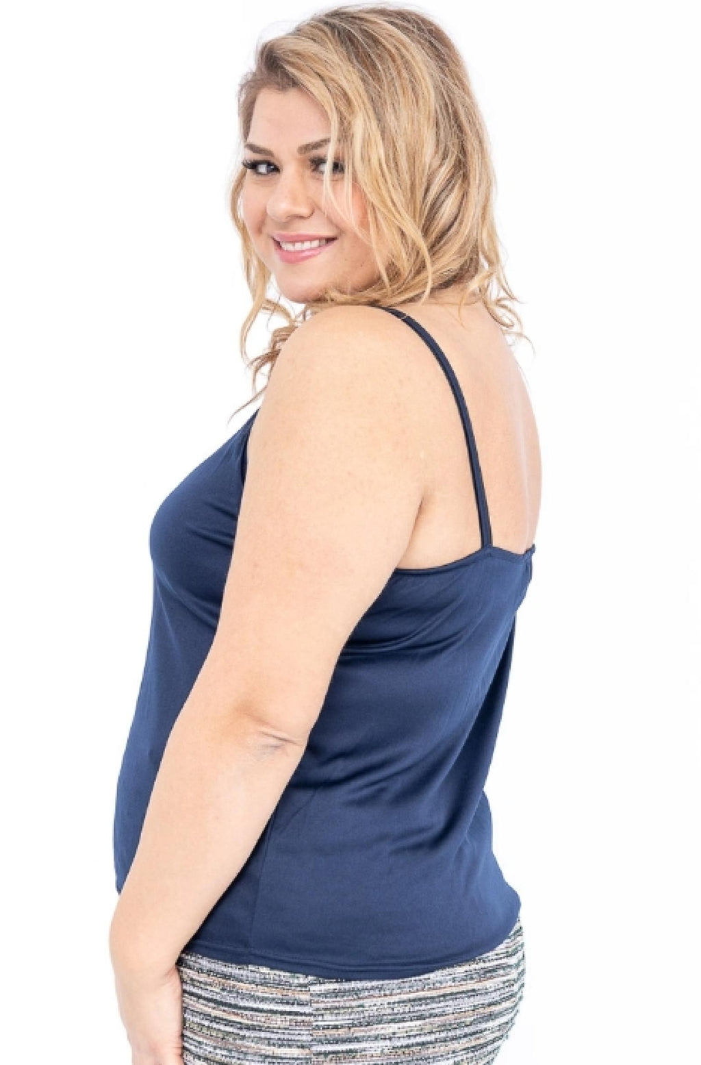 Débardeur femme grandes tailles bleu Modèle Ophélie - Santa Mode - vue 3