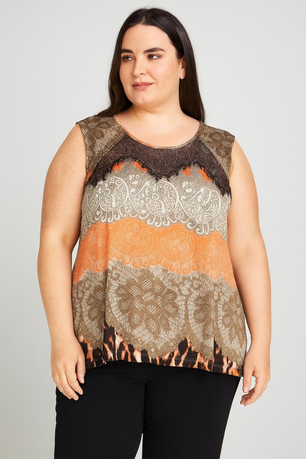 Débardeur femme orange Modèle Elowen - Santa Mode