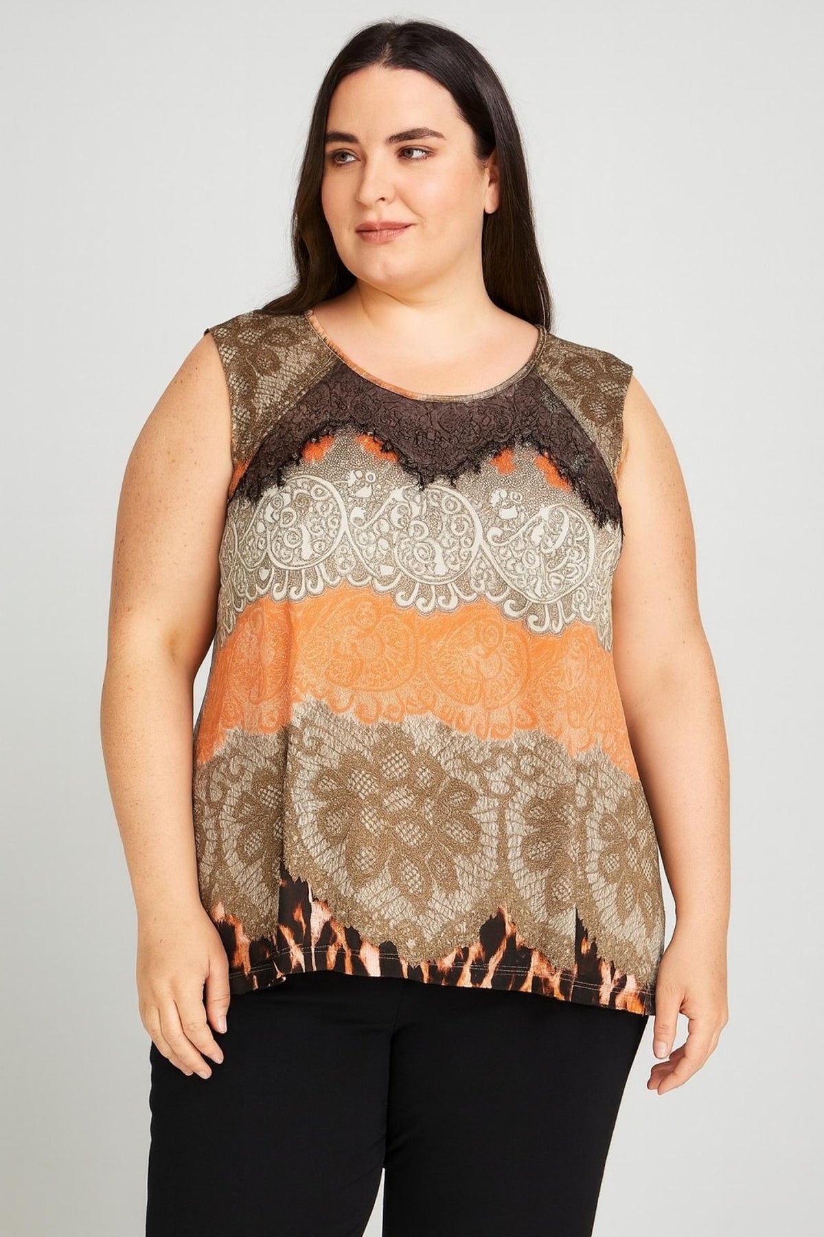 Débardeur femme orange Modèle Elowen - Santa Mode