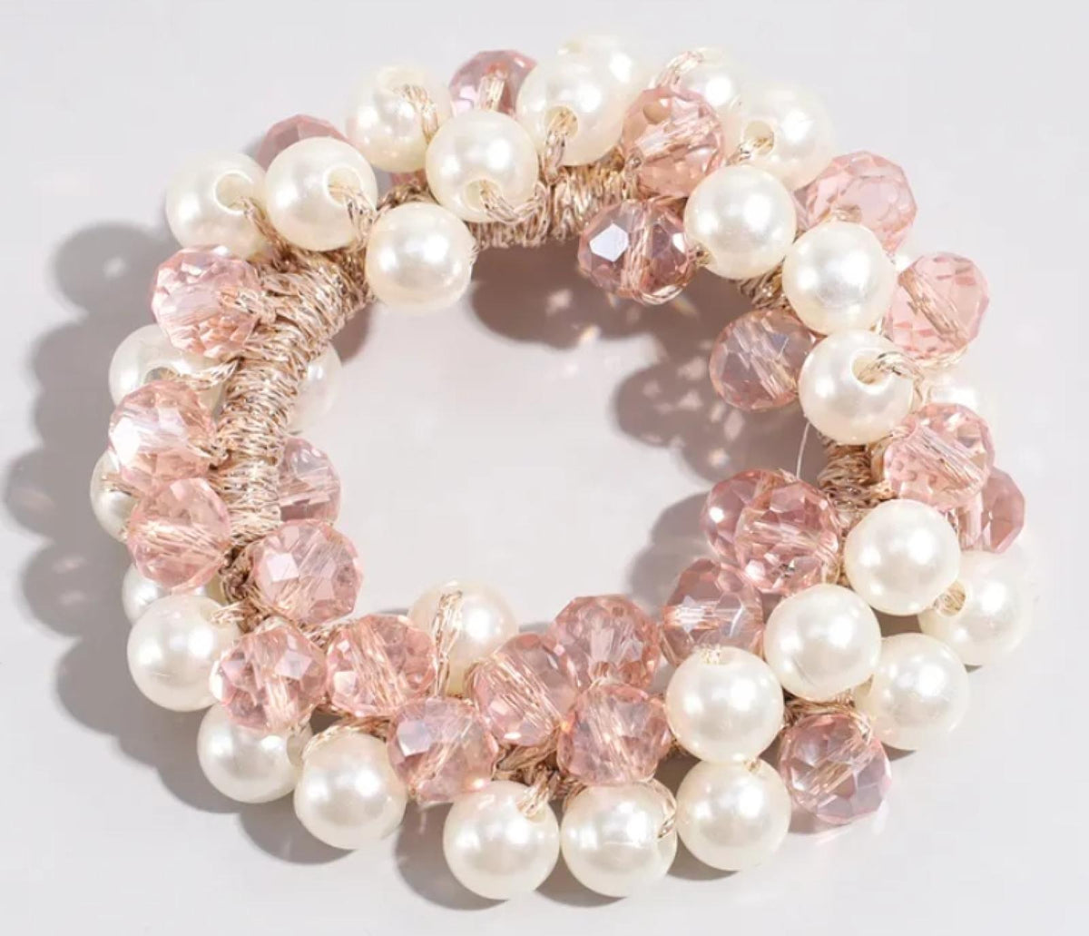 Elastiques perles rose gold - Santa Mode