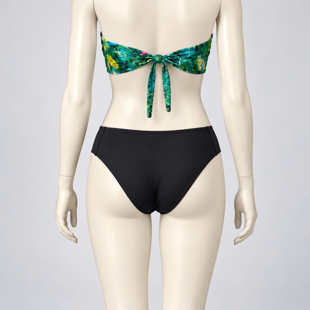 Ensemble 3 pièces bikini et pantalon transparent noir Modèle Mai-Li - vue 12