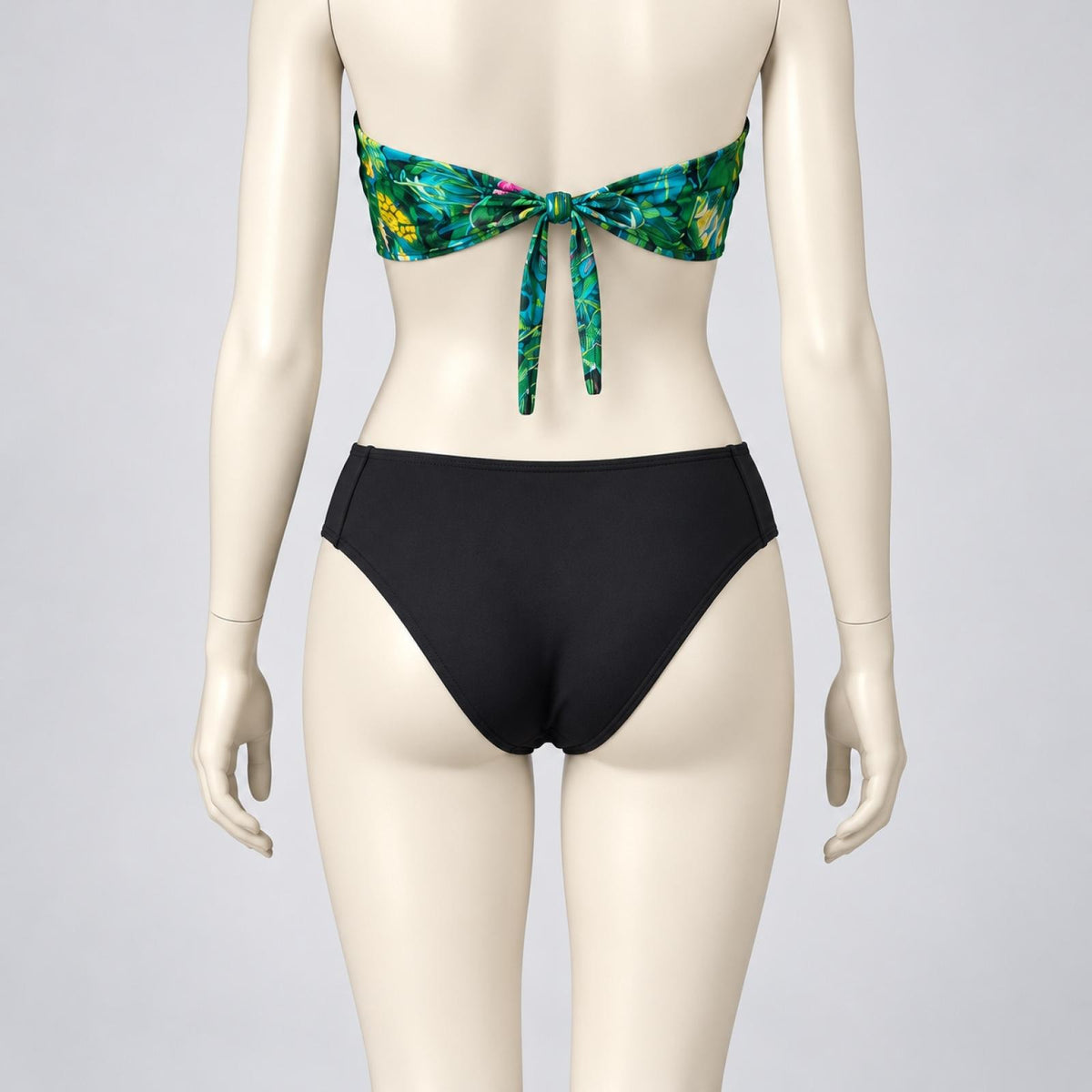 Ensemble 3 pièces bikini et pantalon transparent noir Modèle Mai-Li - vue 12