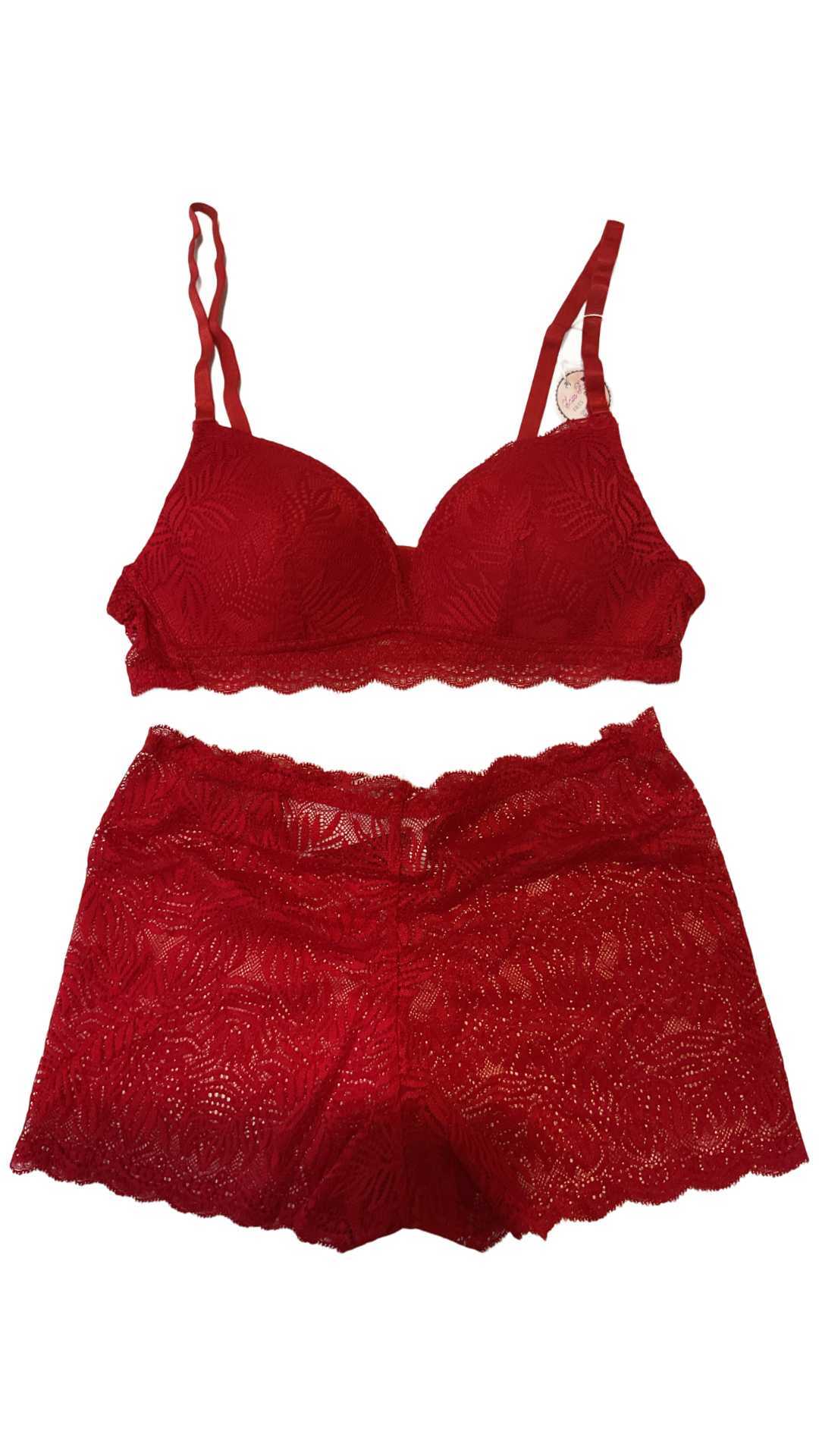Ensemble lingerie Soutien-gorge / boxerDélicatesse rouge