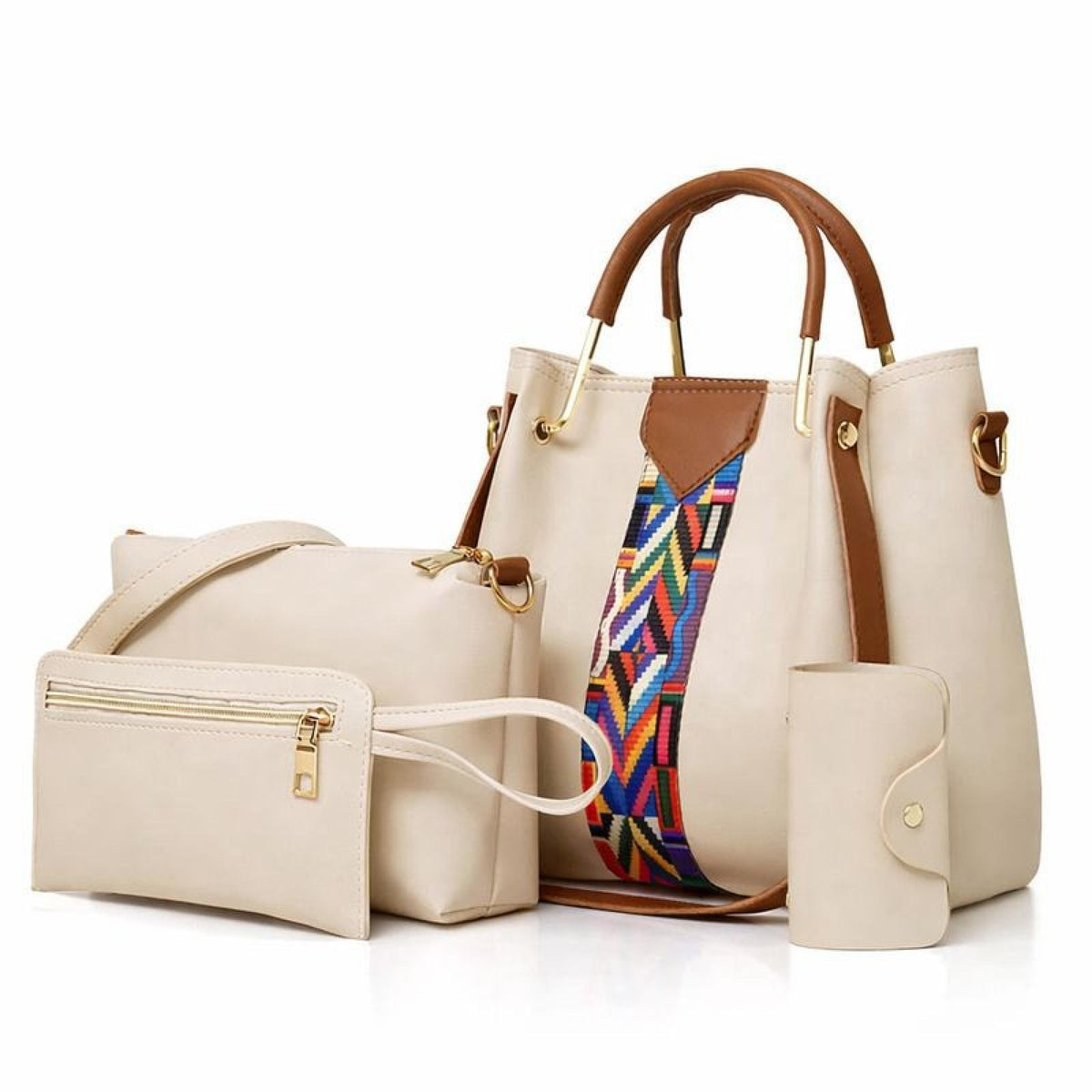 Ensemble Sac et accessoires beige