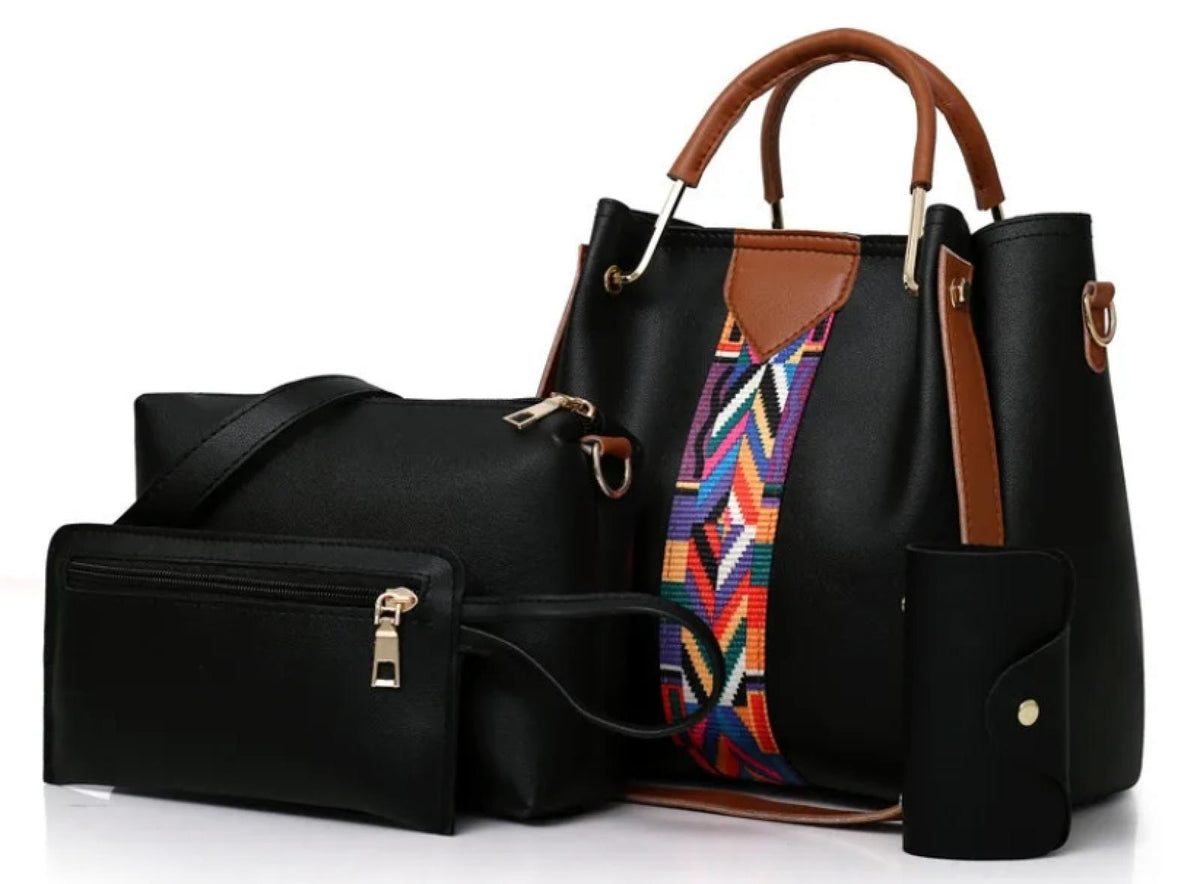 Ensemble Sac et accessoires noir - Santa Mode