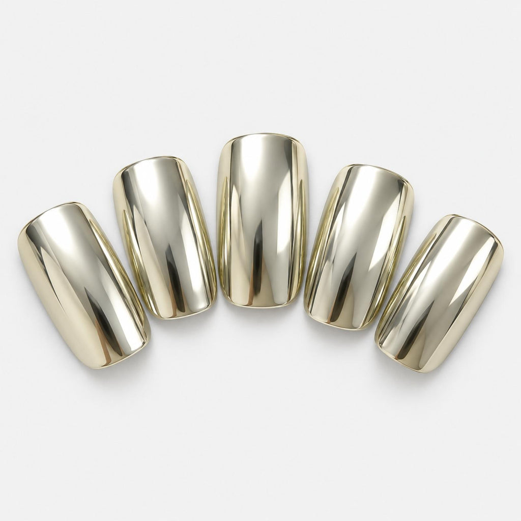 Faux ongles argentés Chromé - vue 4