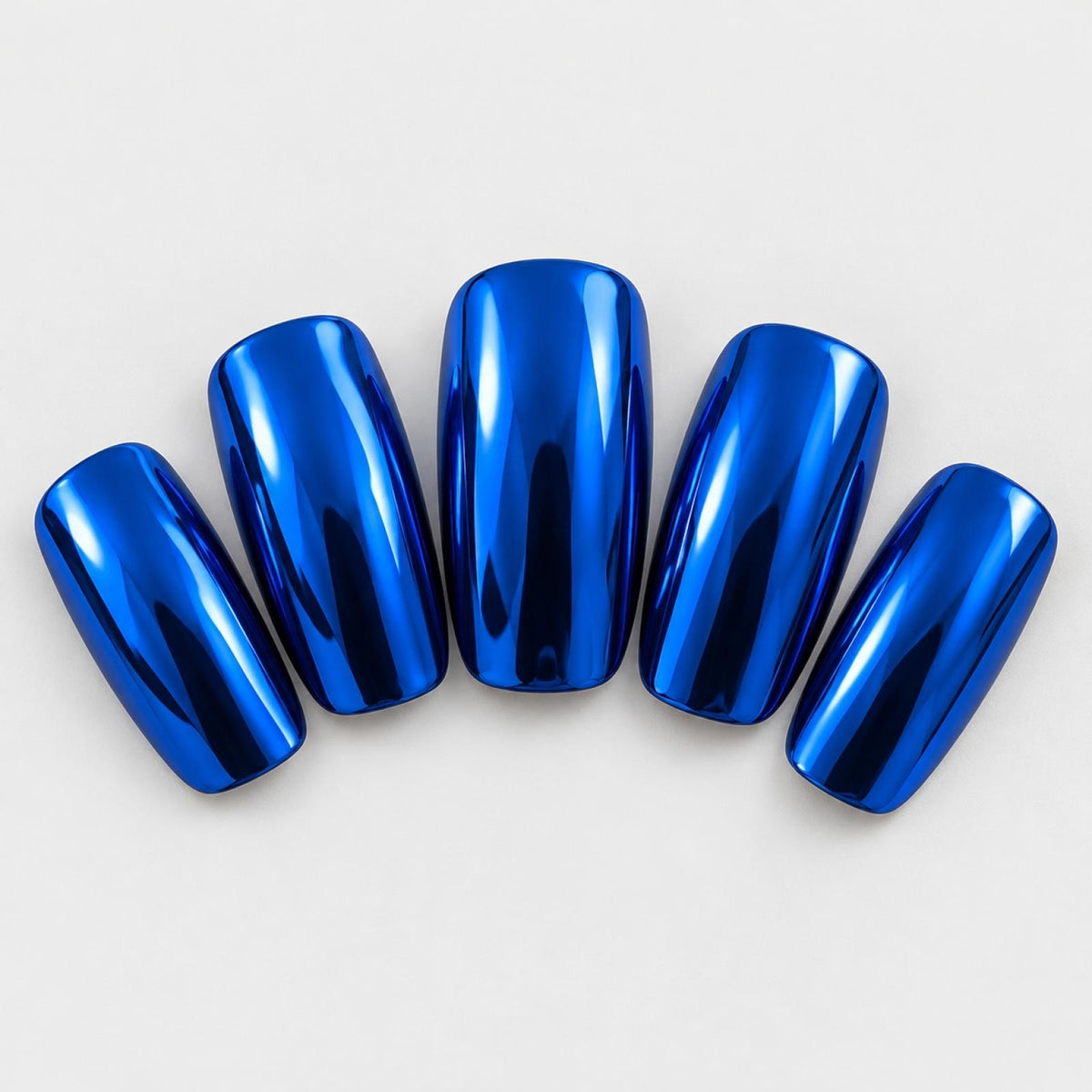 Faux ongles bleus Chromé - vue 2