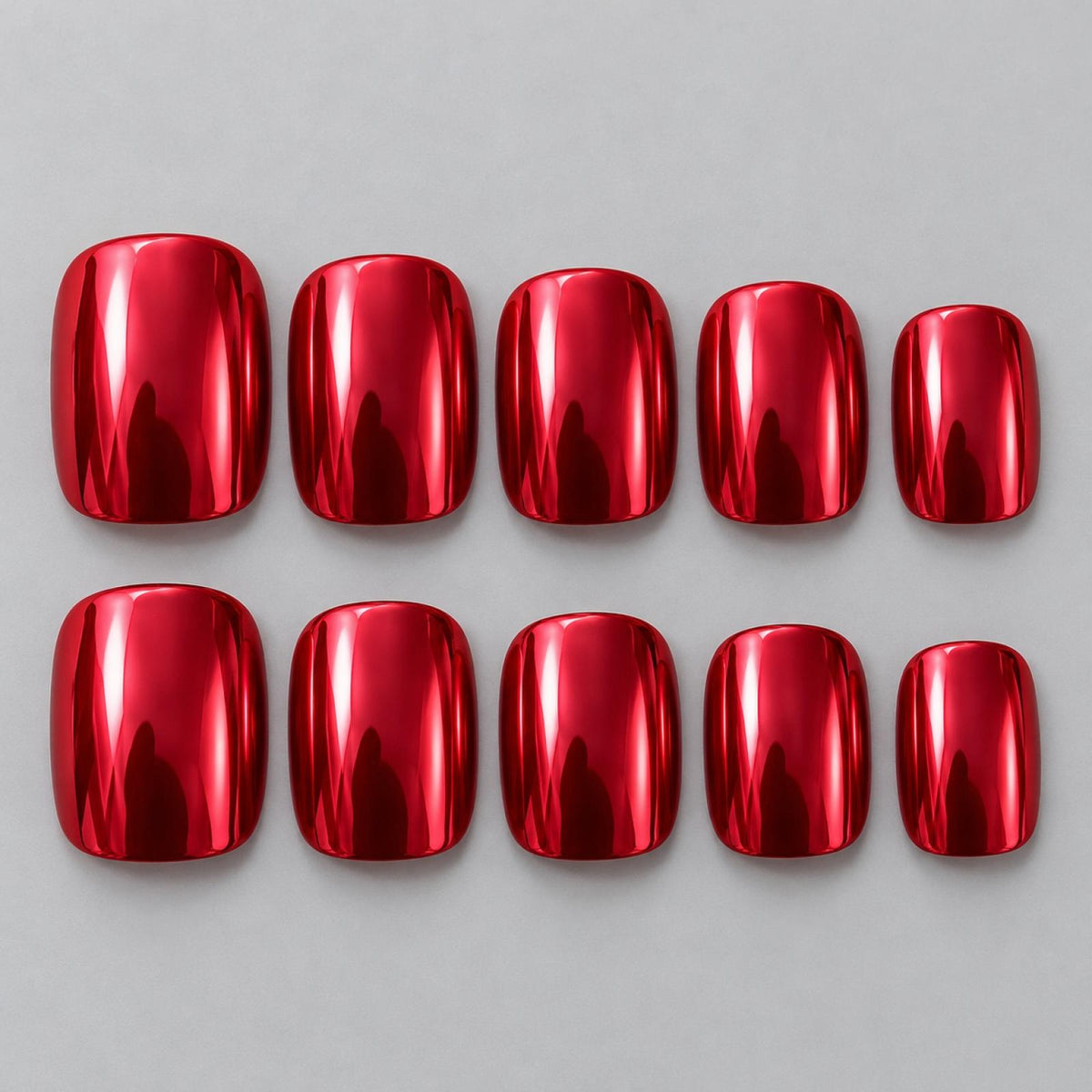 Faux Ongles rouge Chromé - vue 4