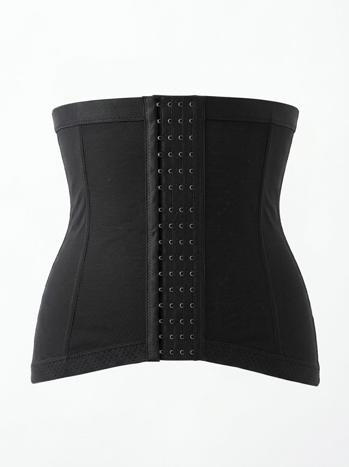 Gaine taille haute noire à agrafes réglables - vue 2