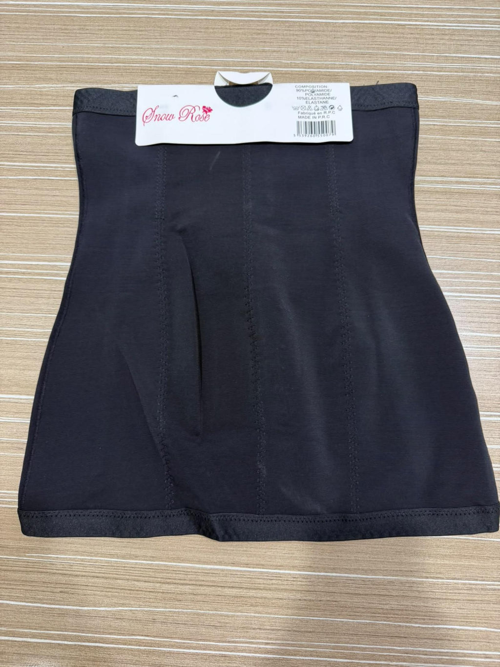 Gaine taille haute noire à agrafes réglables - vue 8