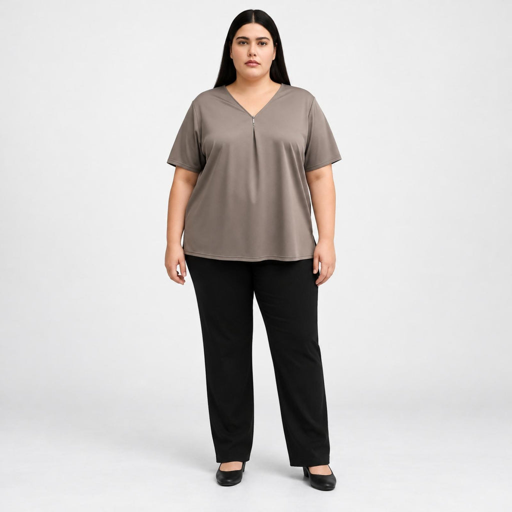 Haut femme fluide col zippé Modèle Winchester