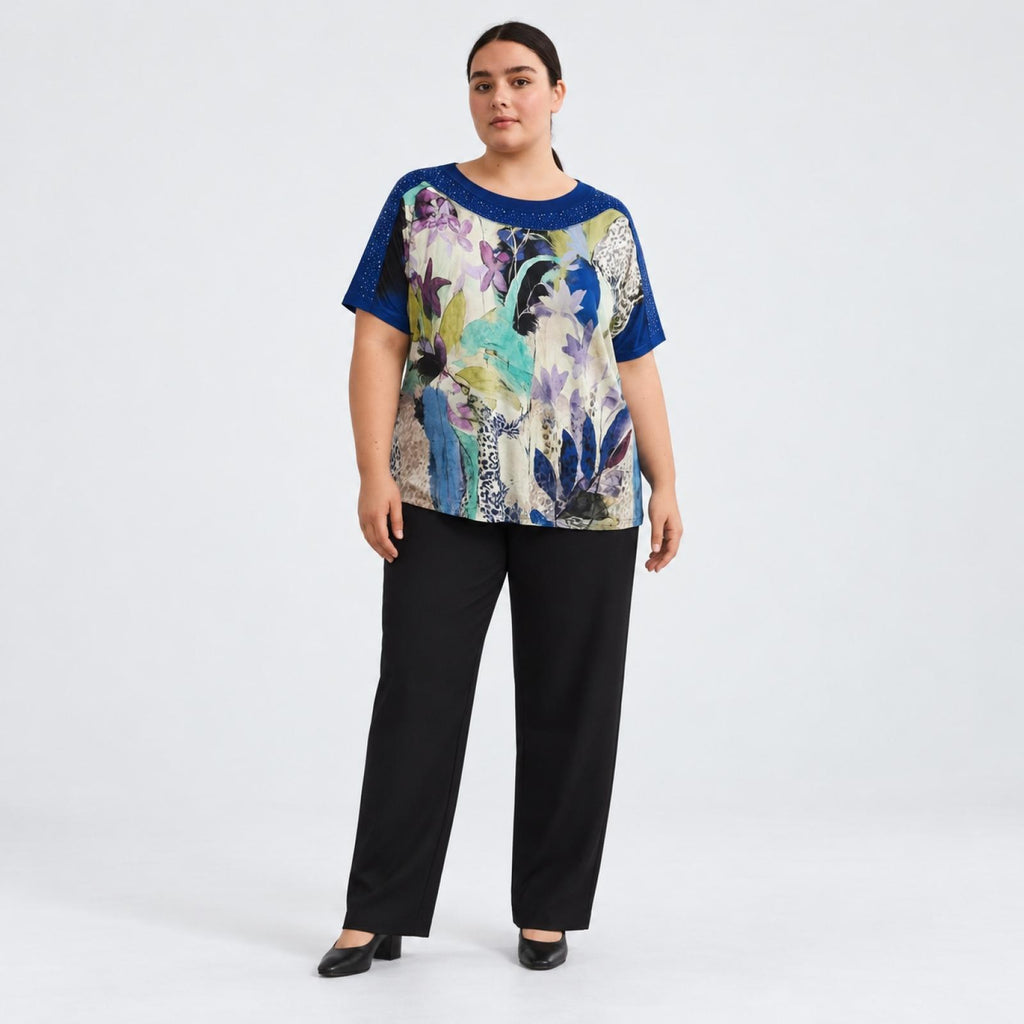 Haut femme imprimé floral Modèle Hikari