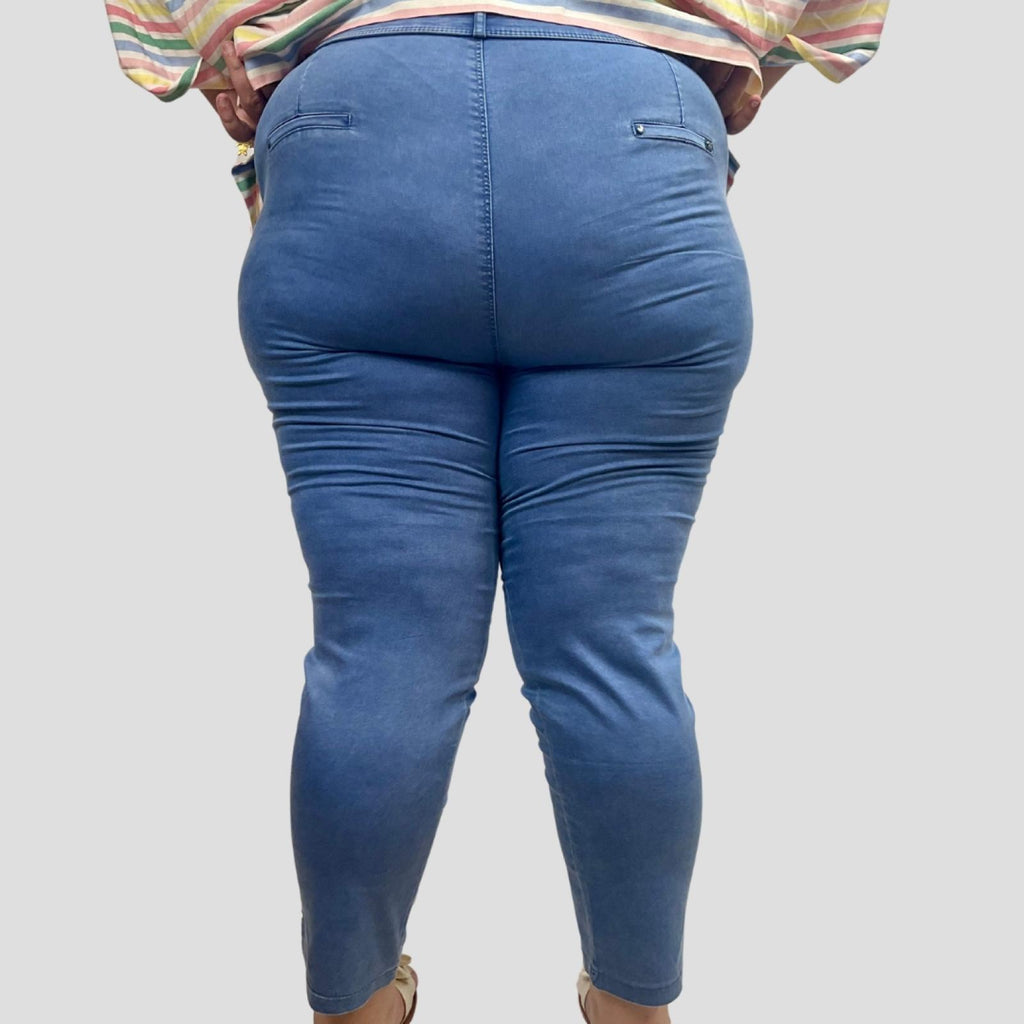 Jean femme grandes tailles droit élastiqué Modèle Valence - vue 2