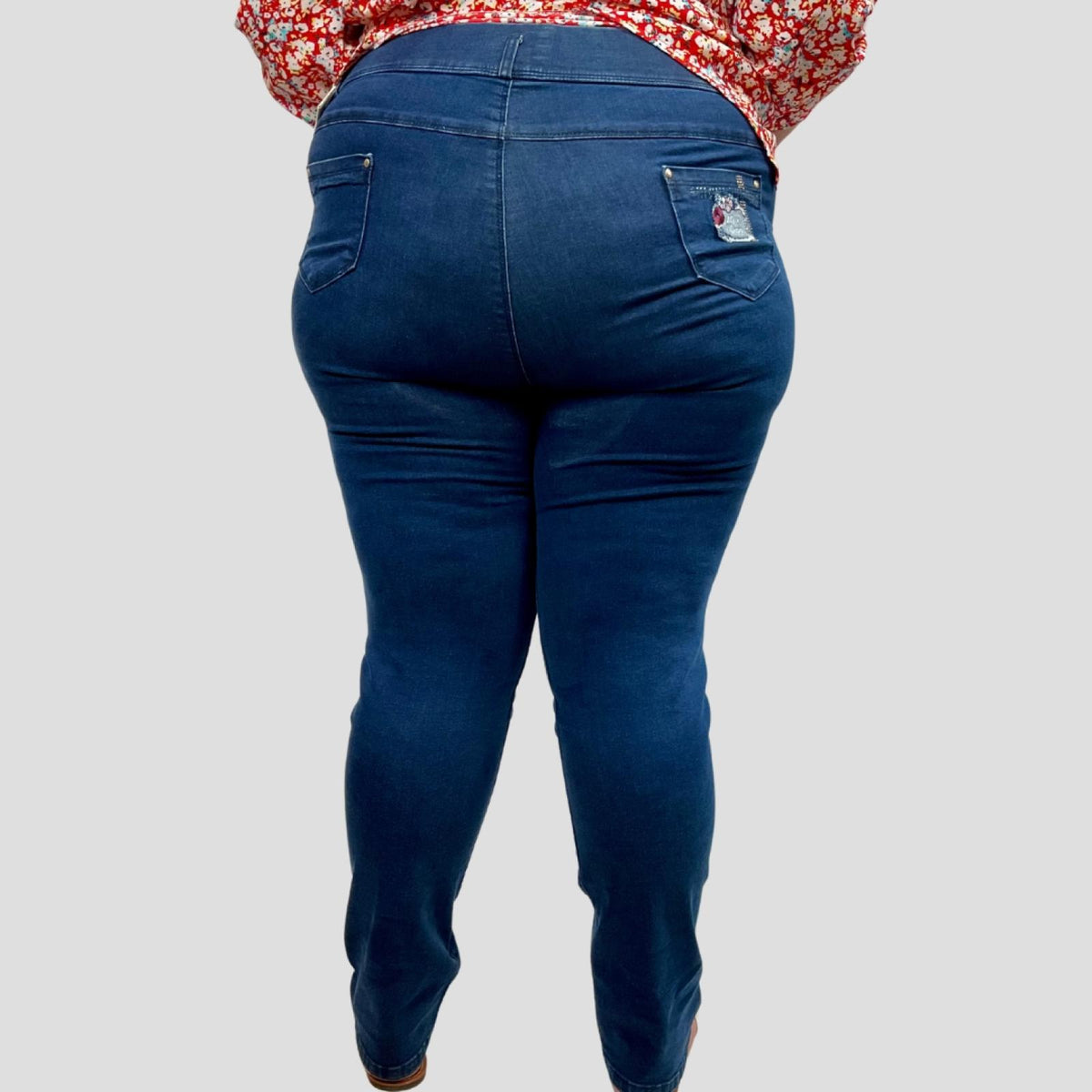 Jean femme grandes tailles patchs strass Modèle Osaka - vue 9