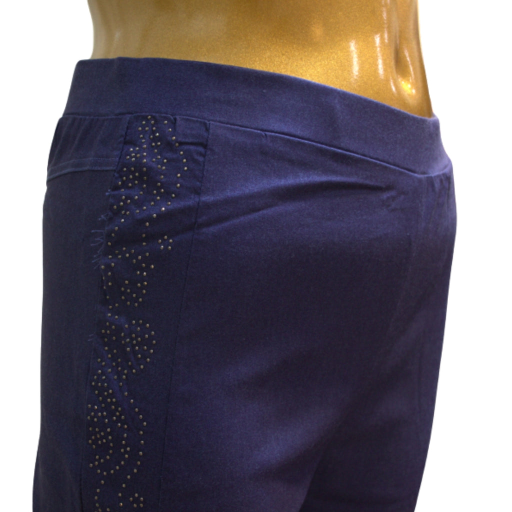 Jean femme grandes tailles strass latéraux Modèle Prague - vue 2