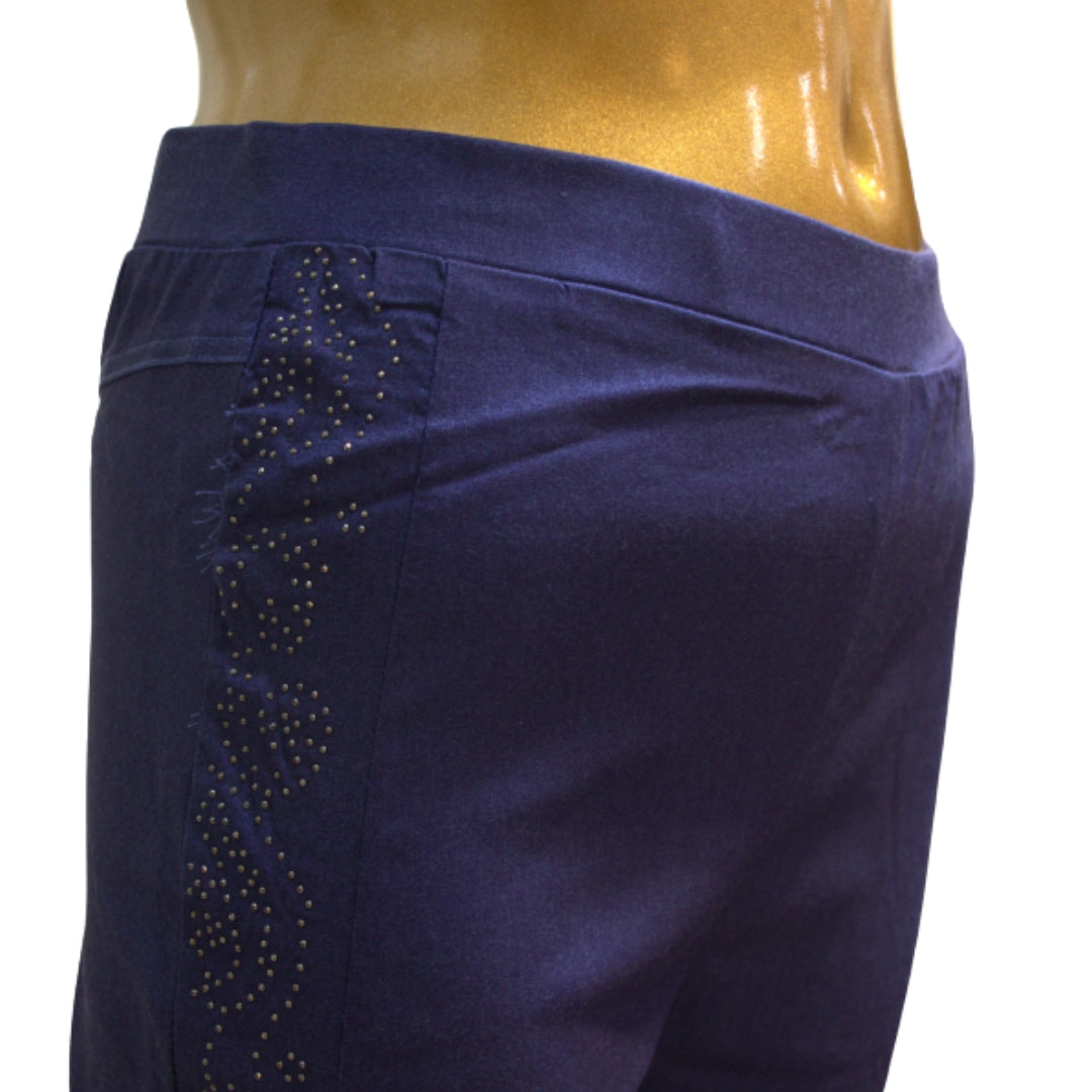 Jean femme grandes tailles strass latéraux Modèle Prague - vue 2